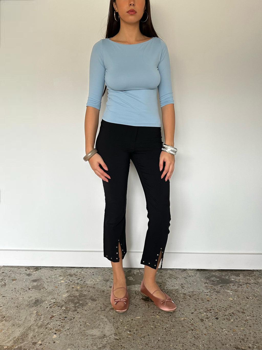 studded capris — size xs