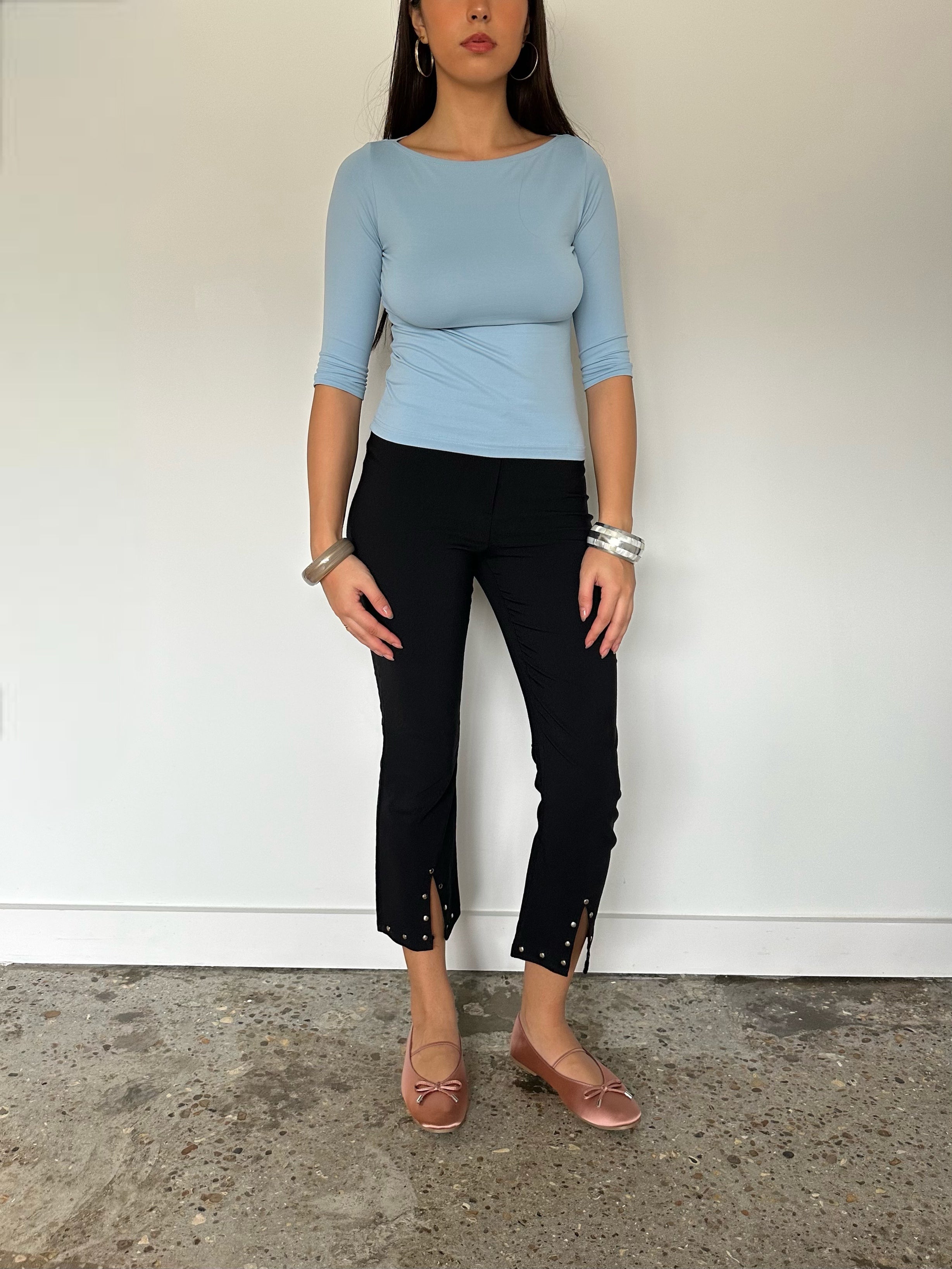 studded capris — size xs