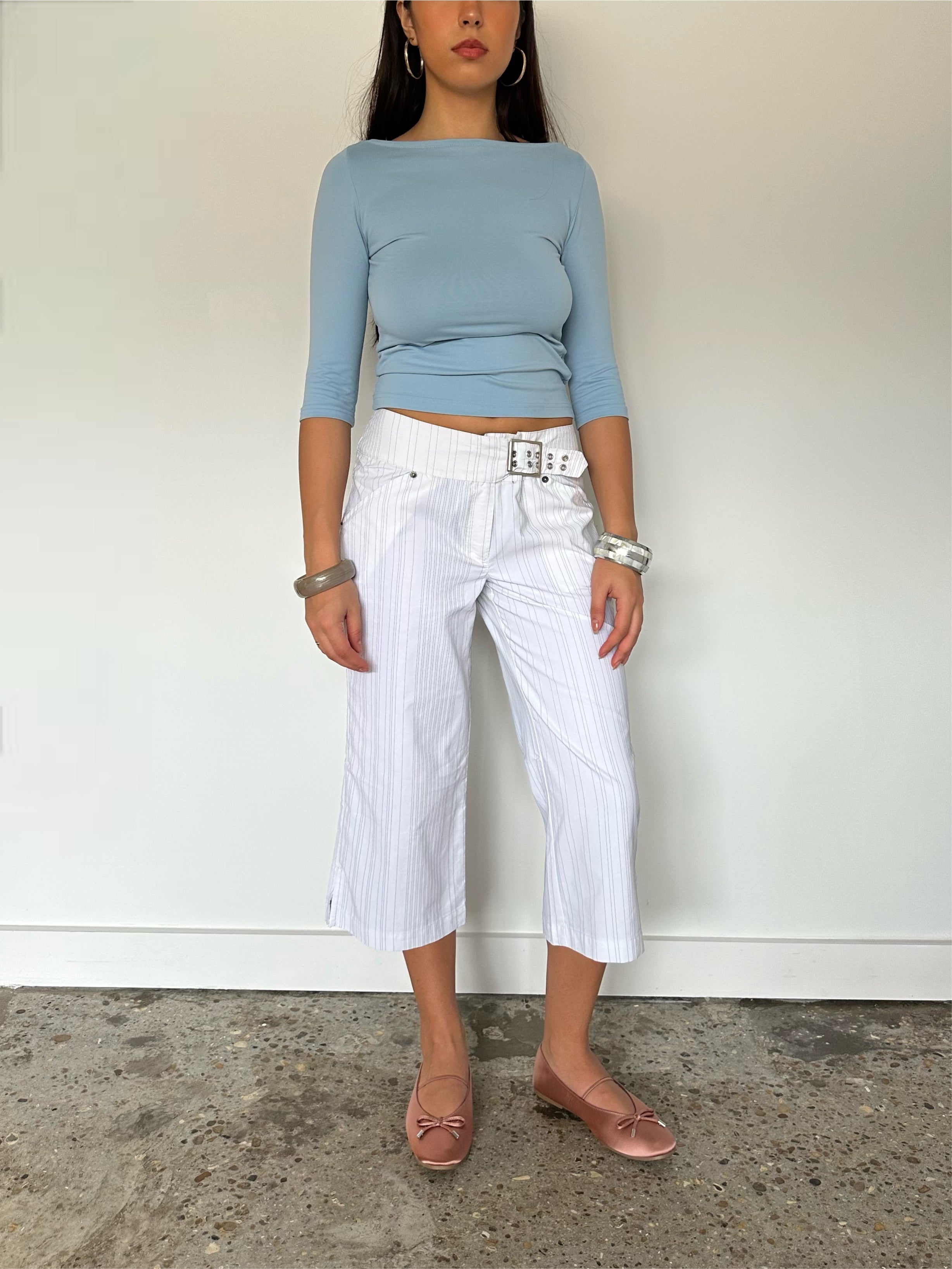 pinstripe capris — size xs/s