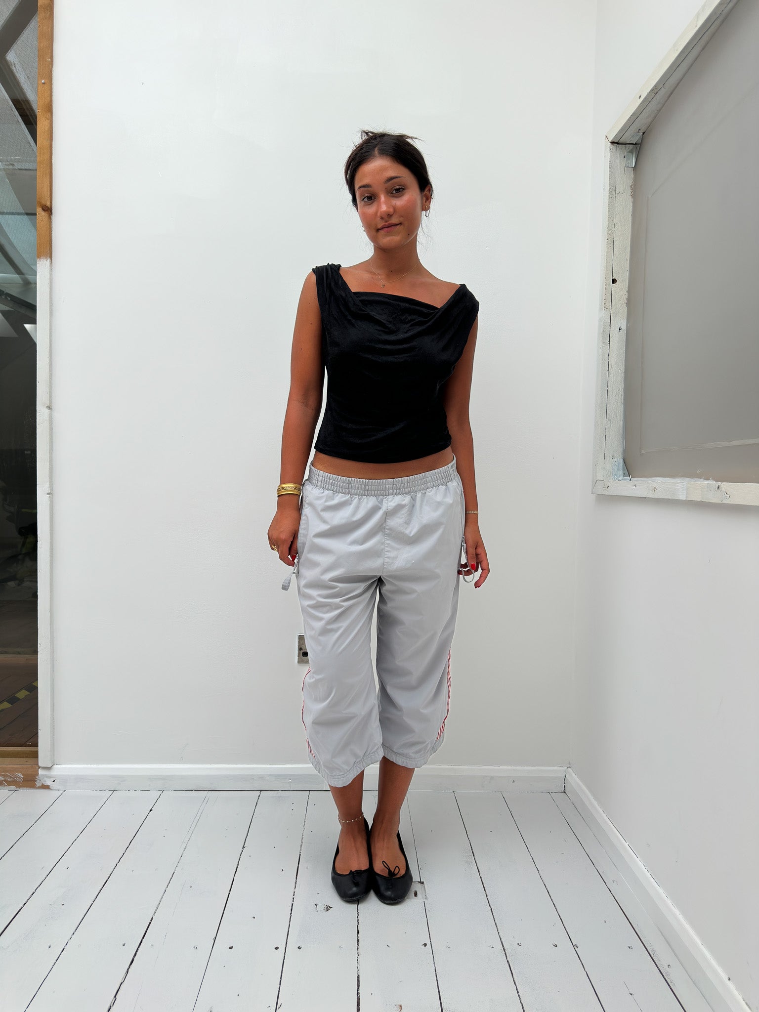 slinky cowl neck tank — size XS/S