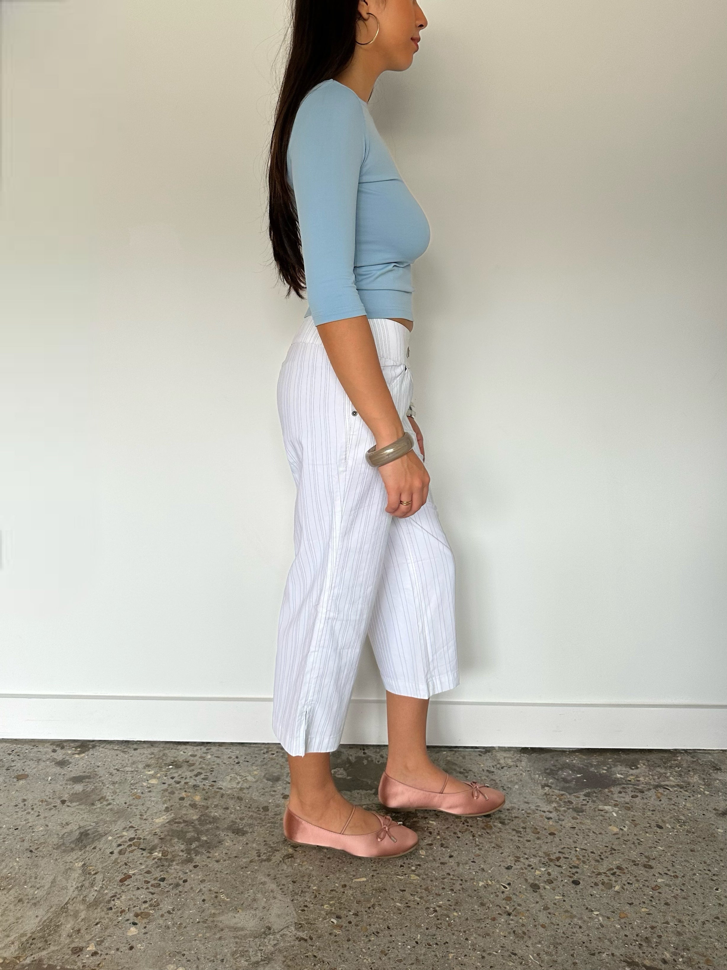 pinstripe capris — size xs/s