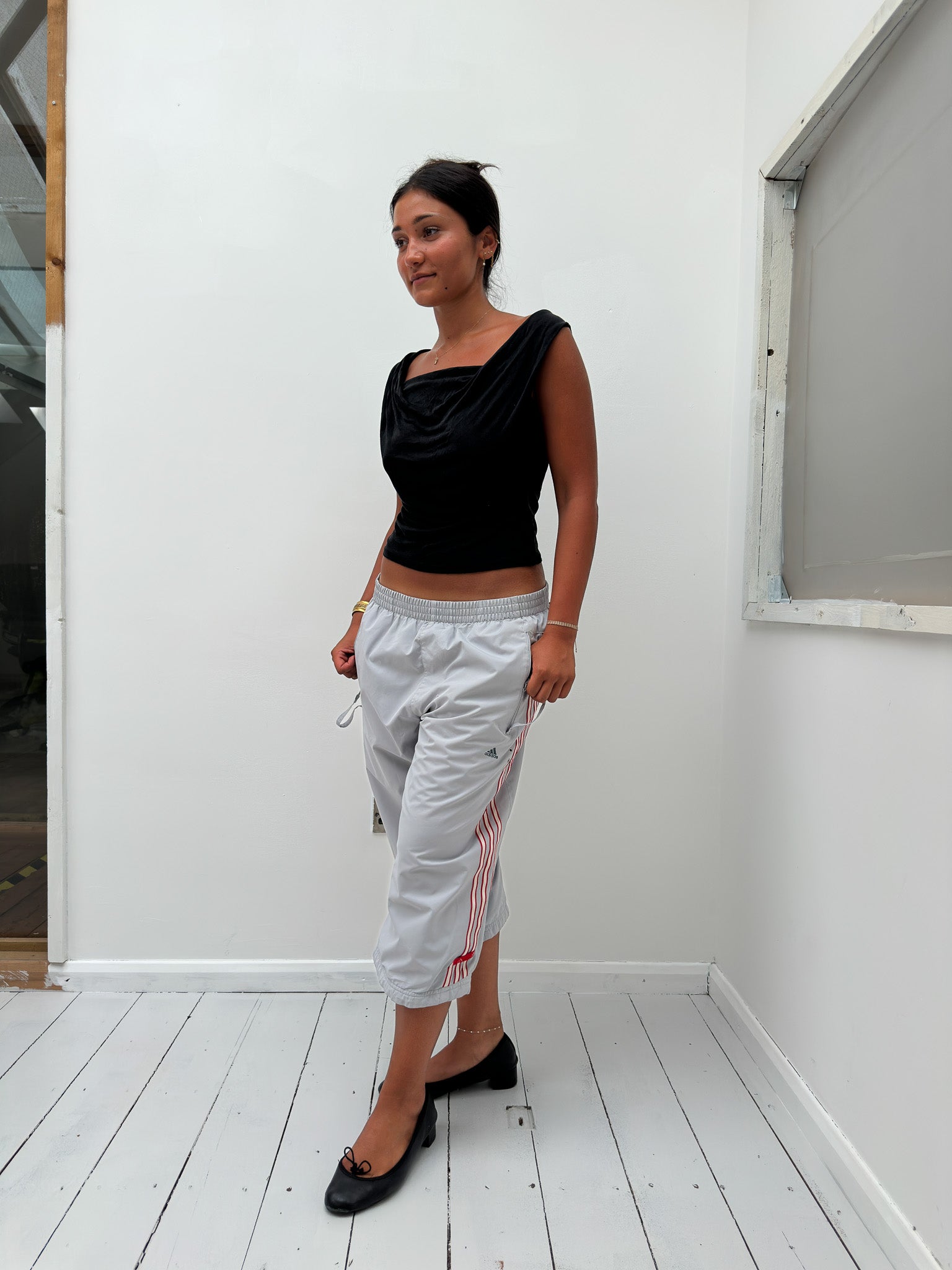 slinky cowl neck tank — size XS/S