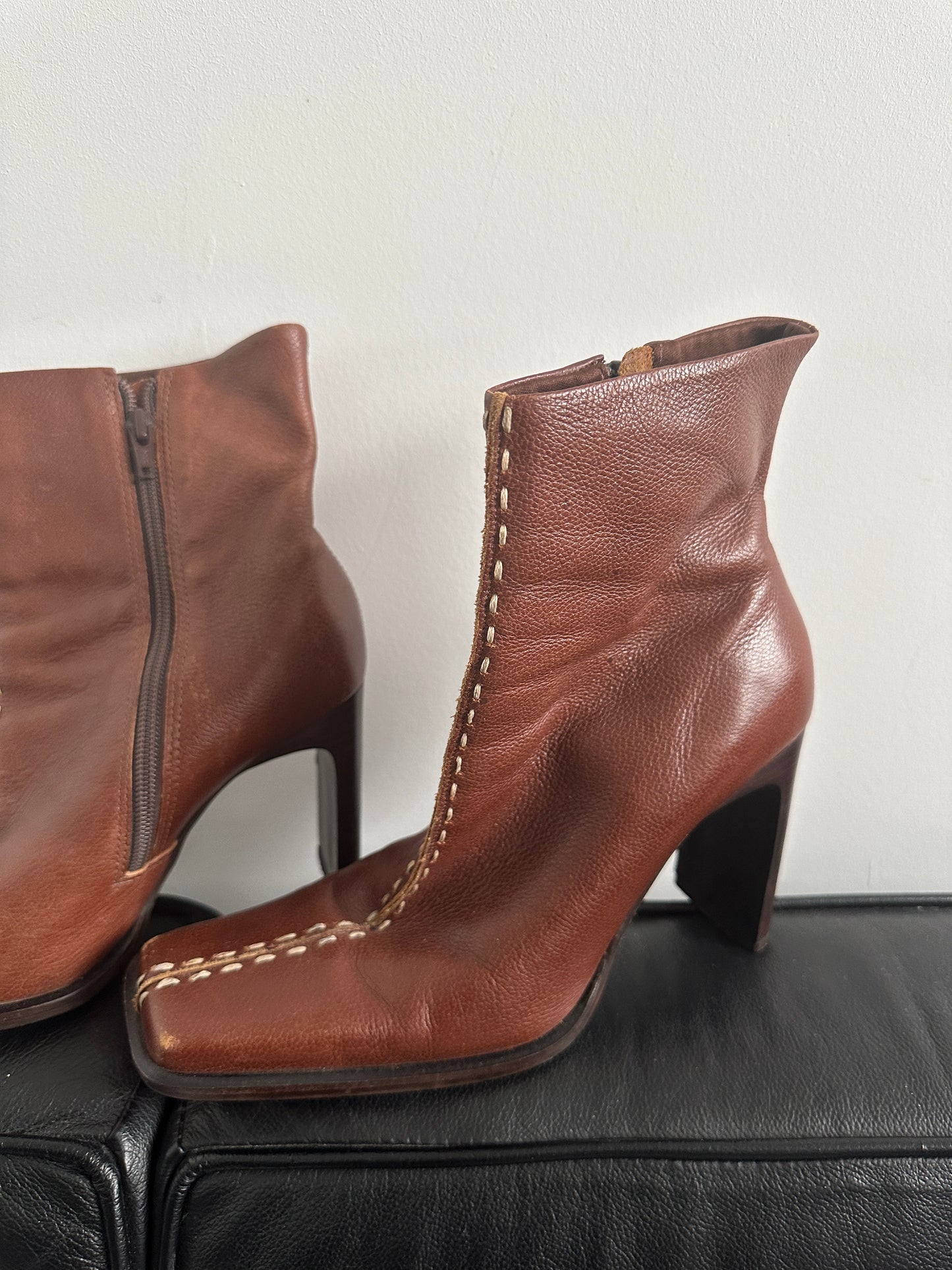 Square Toe Heeled Boots · UK Size 5 (EU 38)