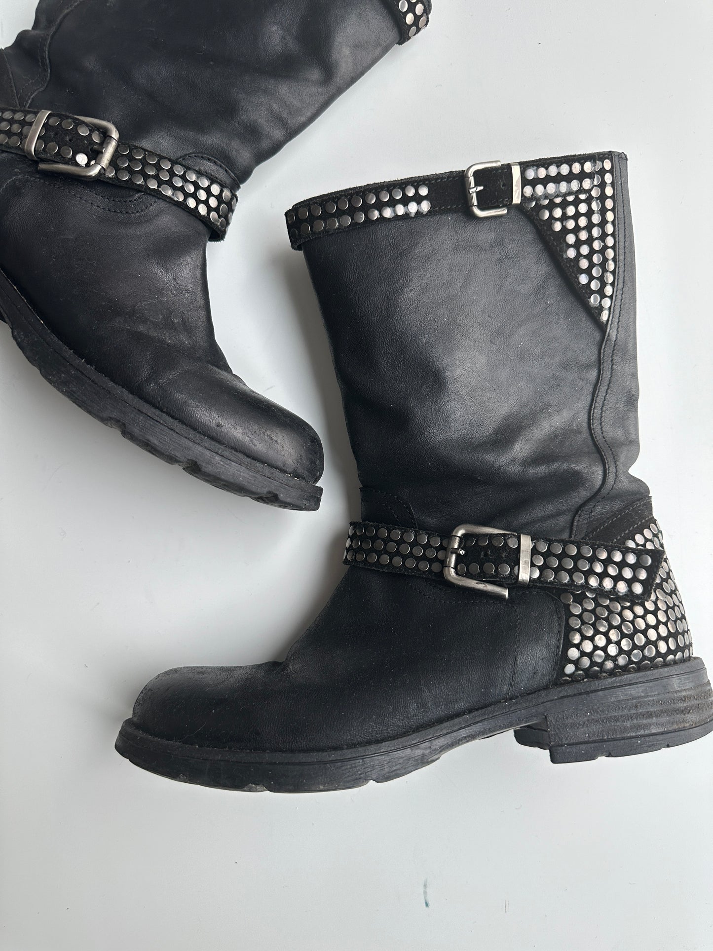 Studded Biker Boots · UK Size 4 (EU 37)