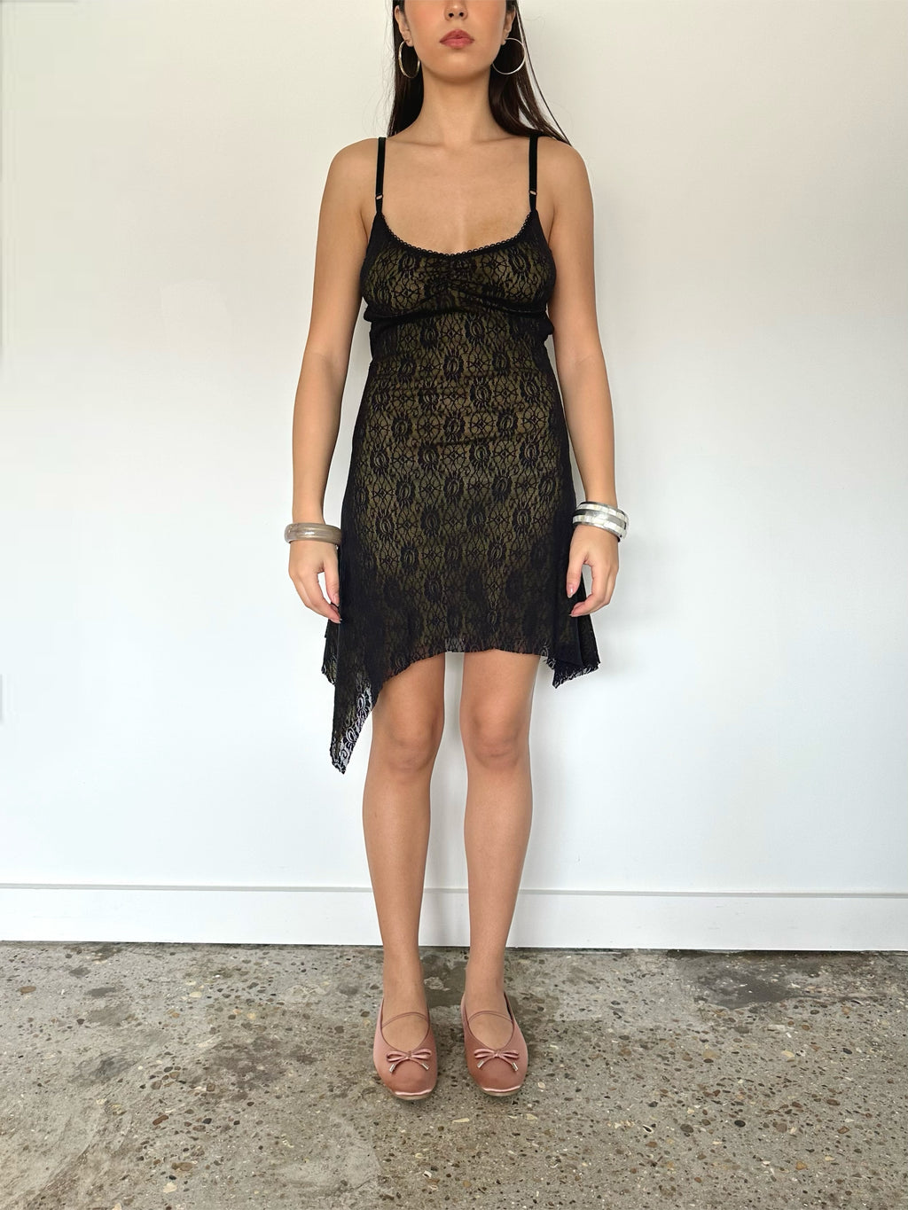 backless lace dress — size xs/s