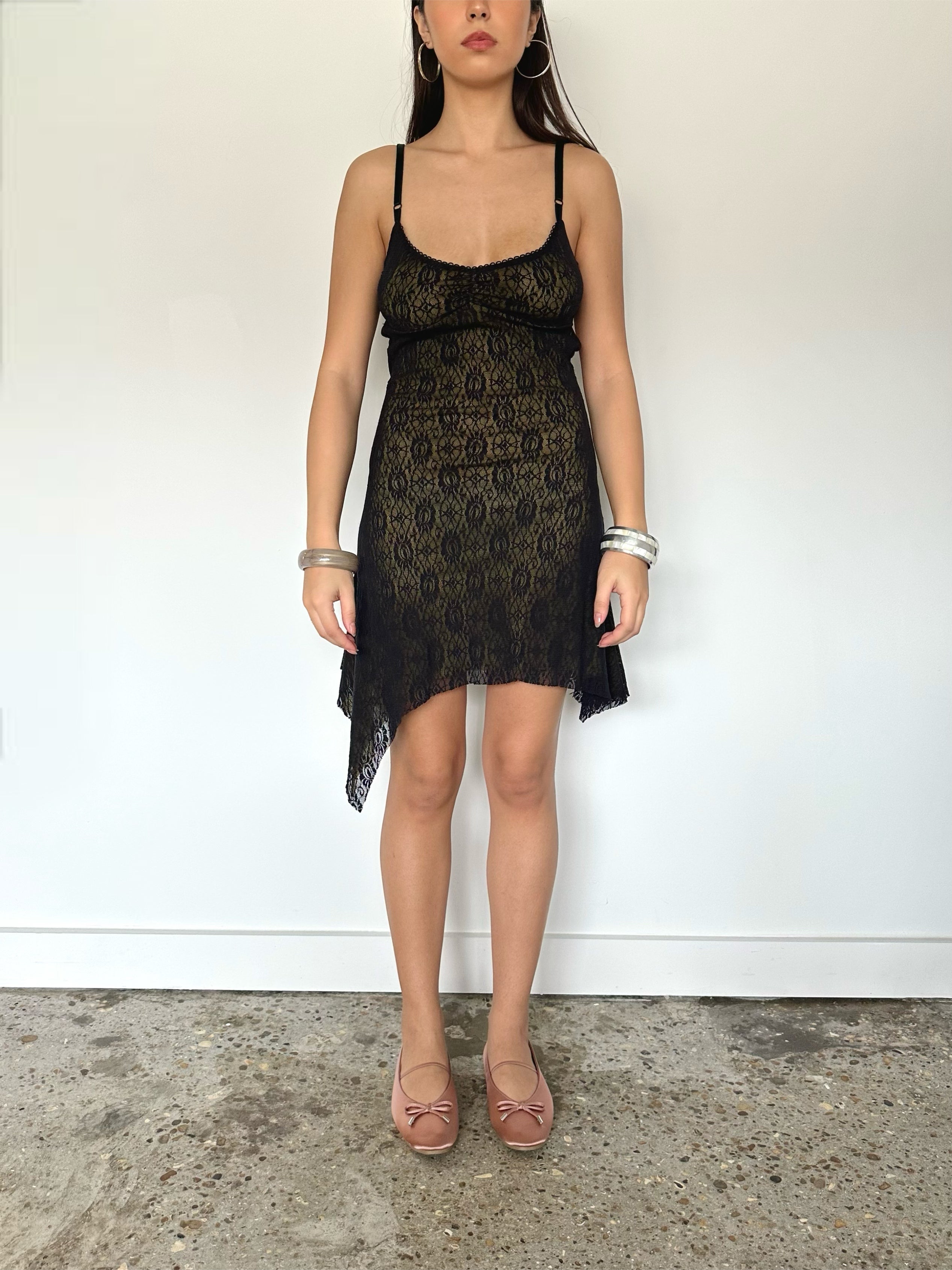 backless lace dress — size xs/s