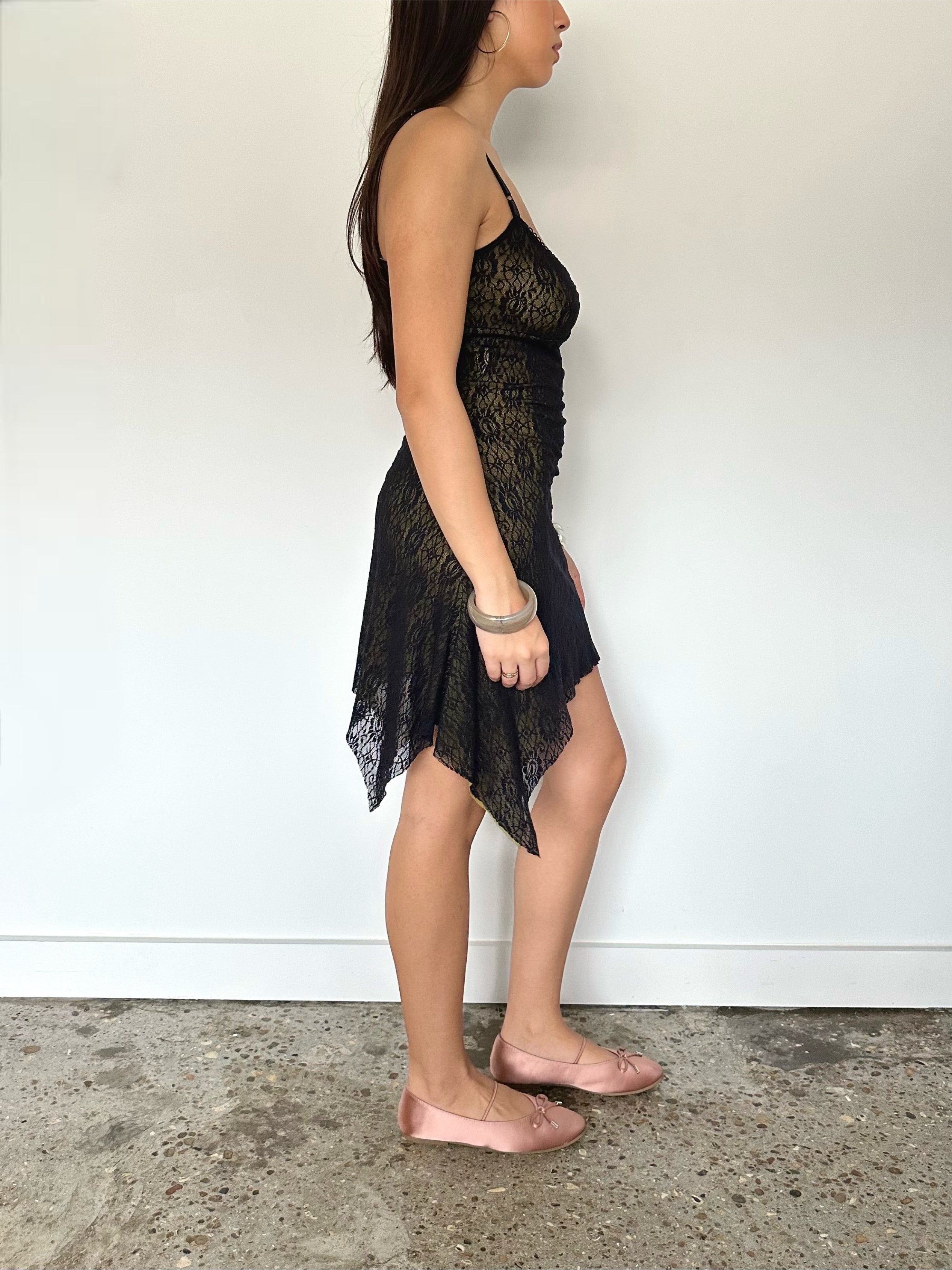 backless lace dress — size xs/s