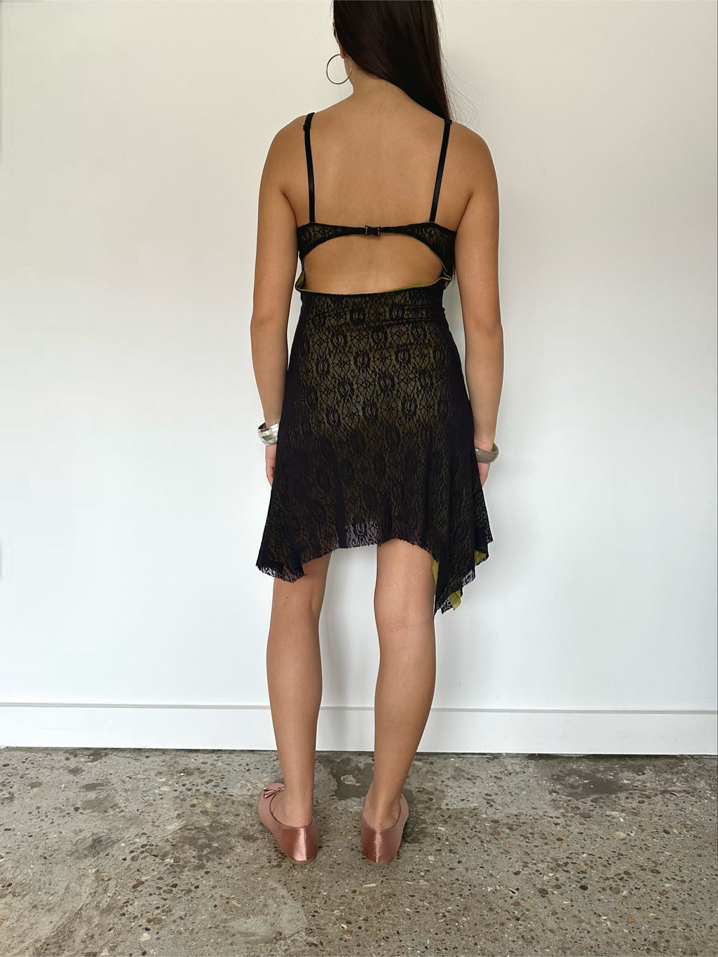backless lace dress — size xs/s