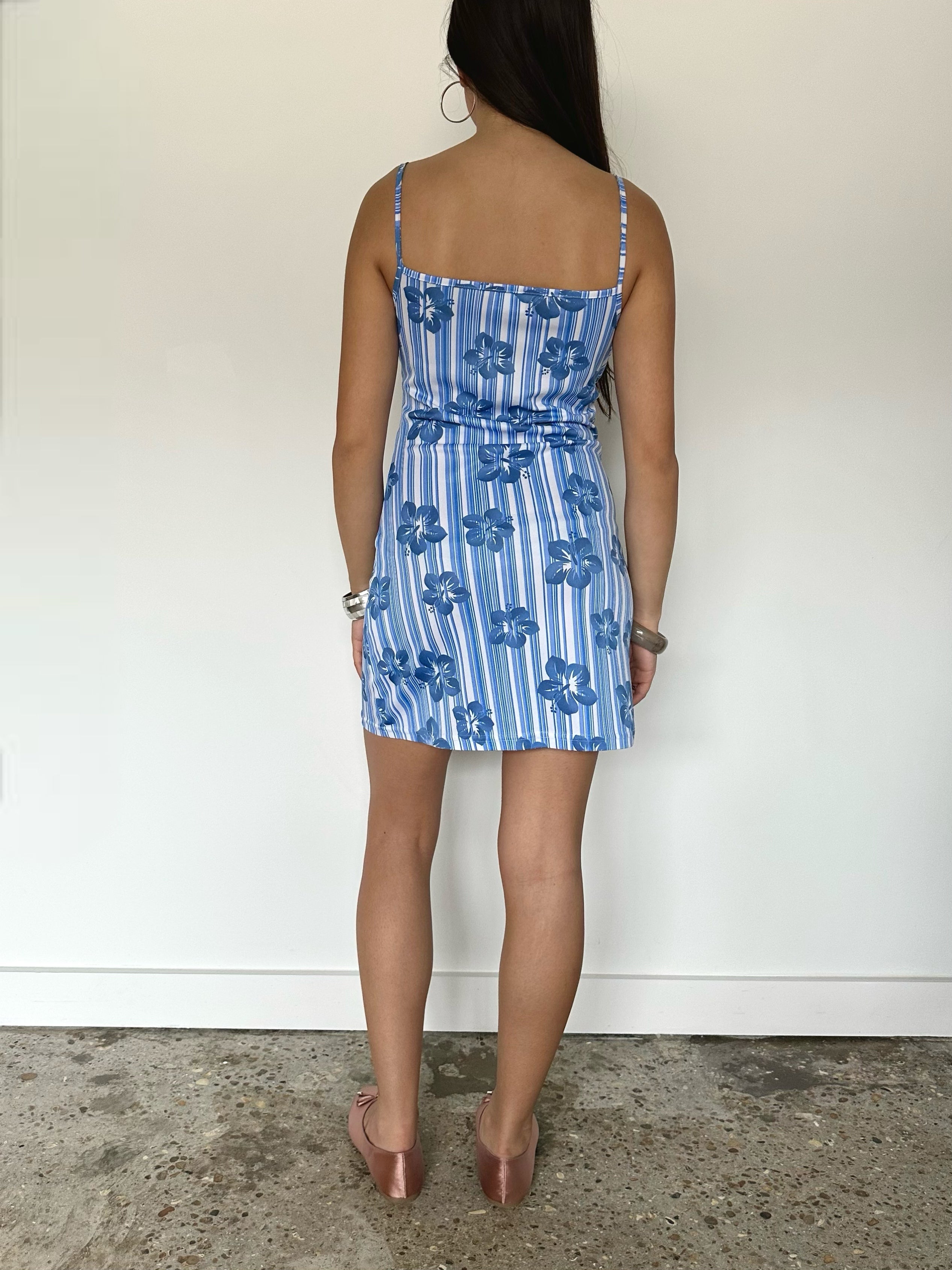 striped mini dress — size s
