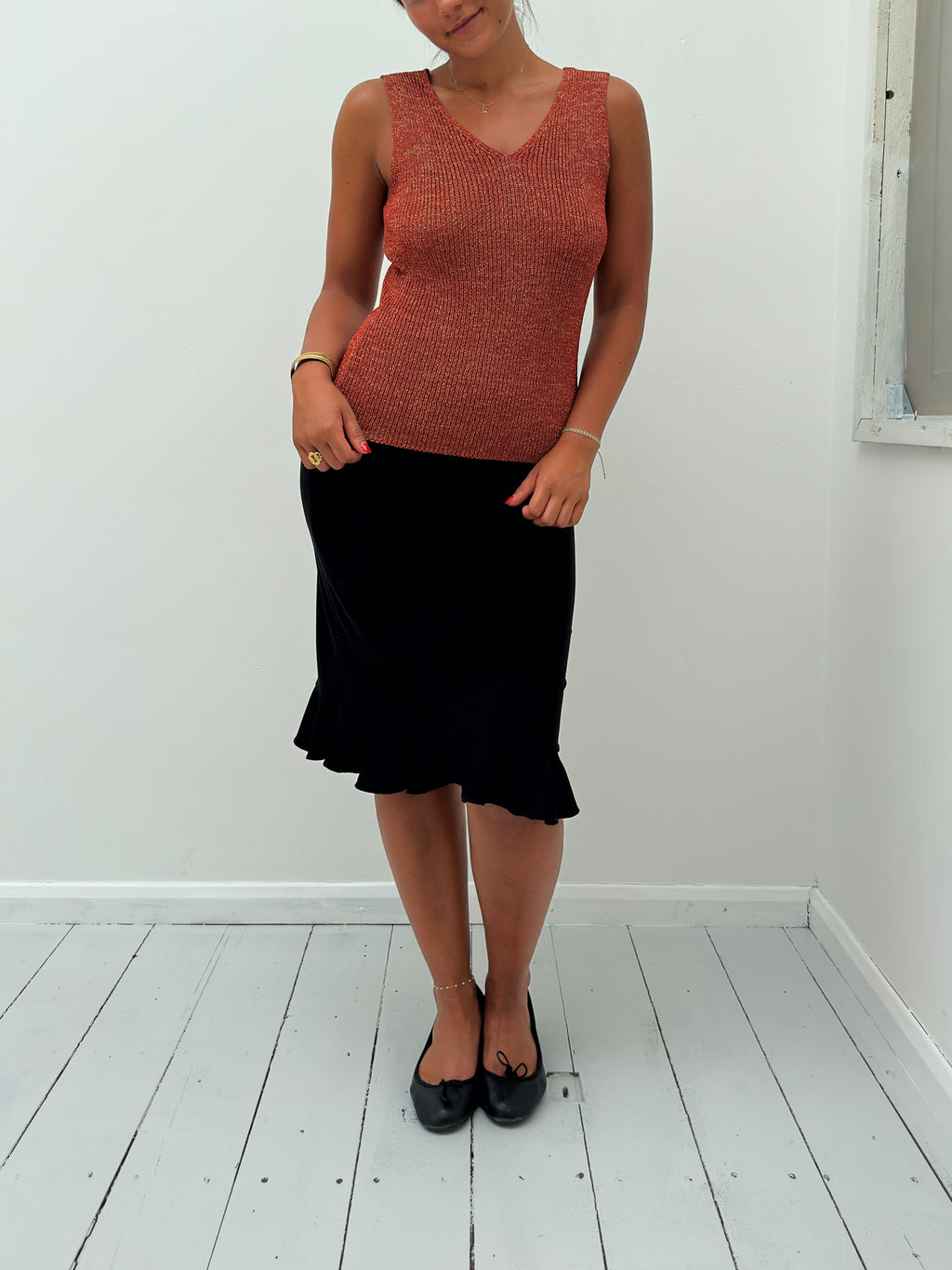 knit tank top — size S