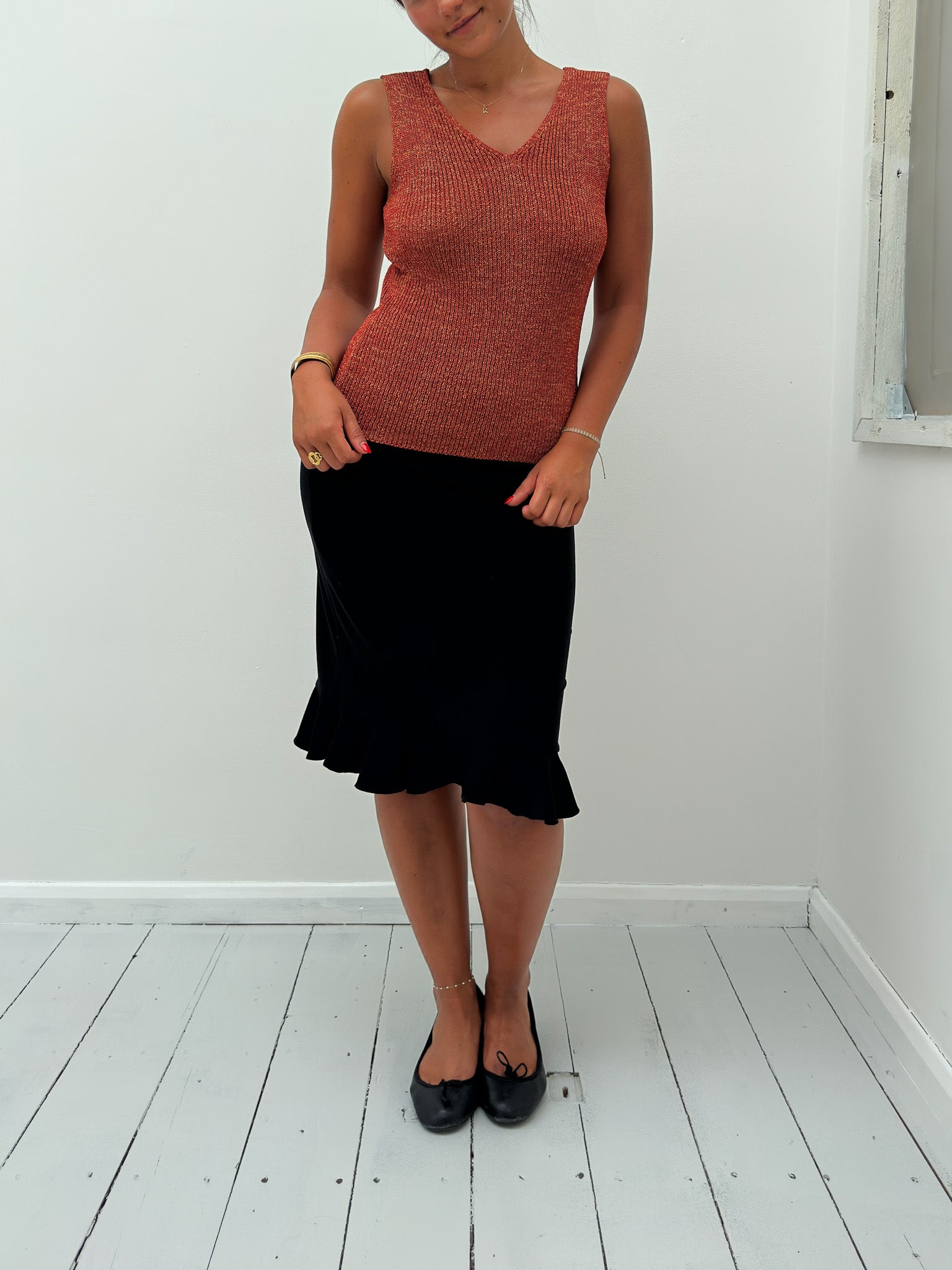 knit tank top — size S