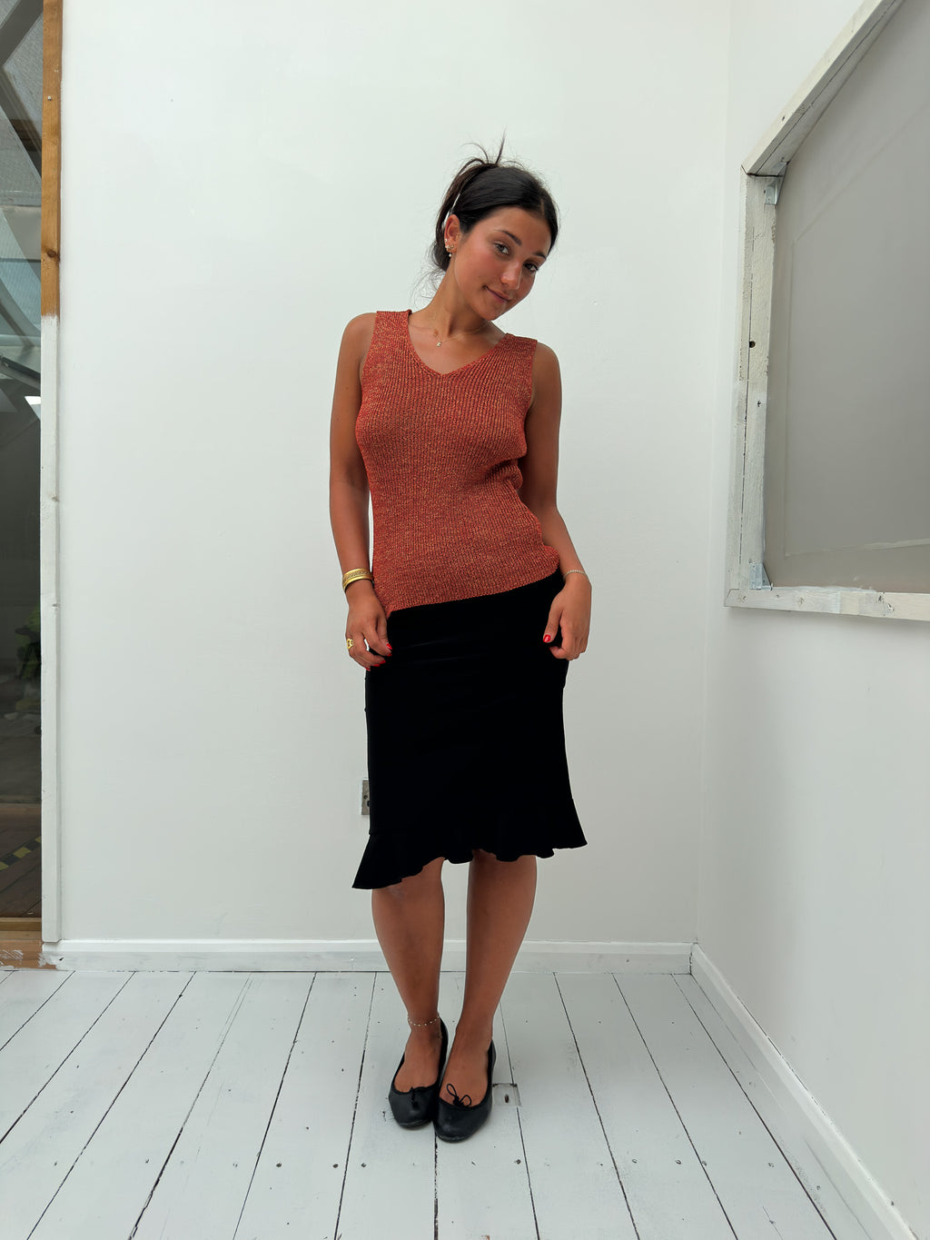 knit tank top — size S
