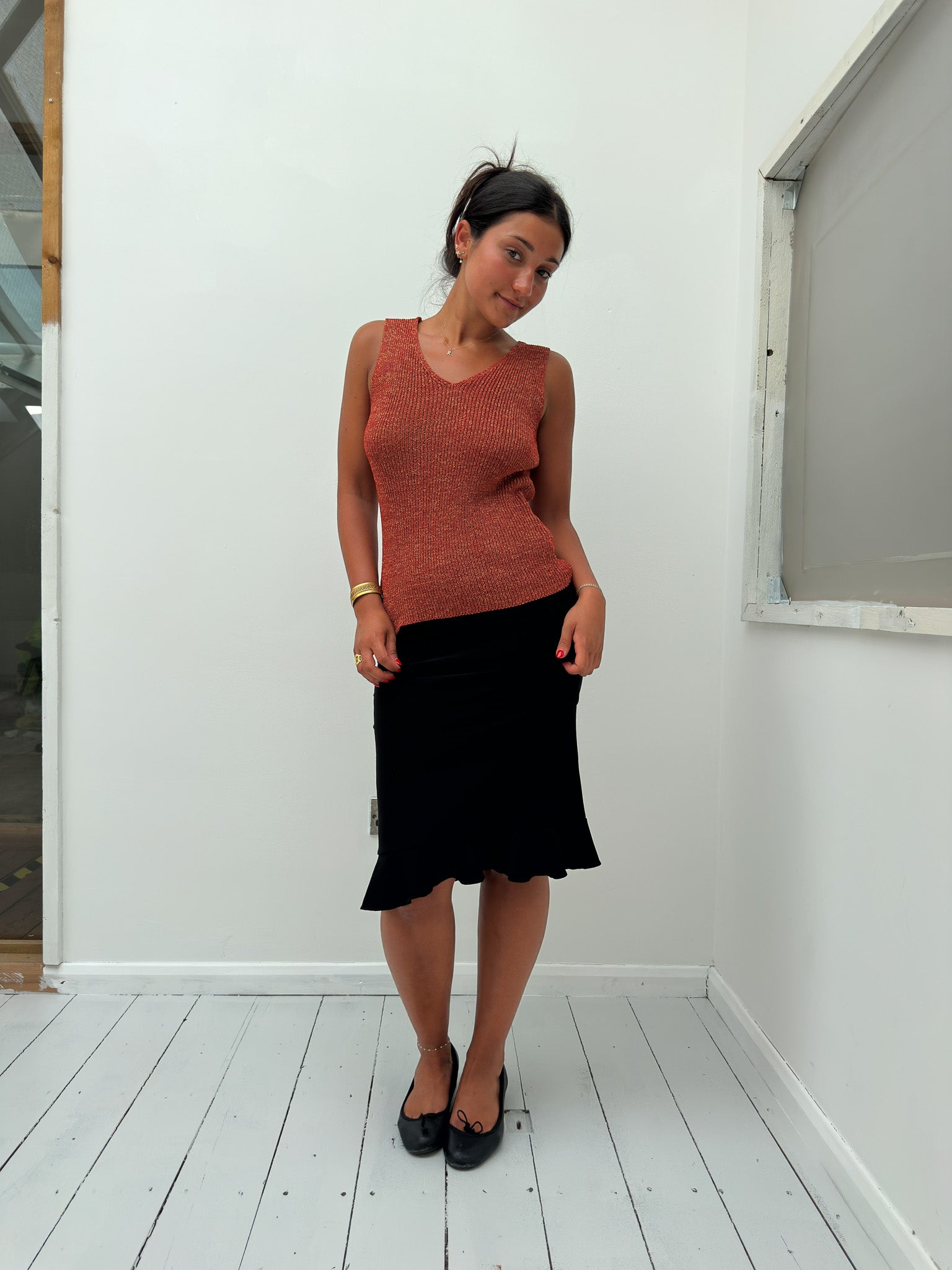 knit tank top — size S