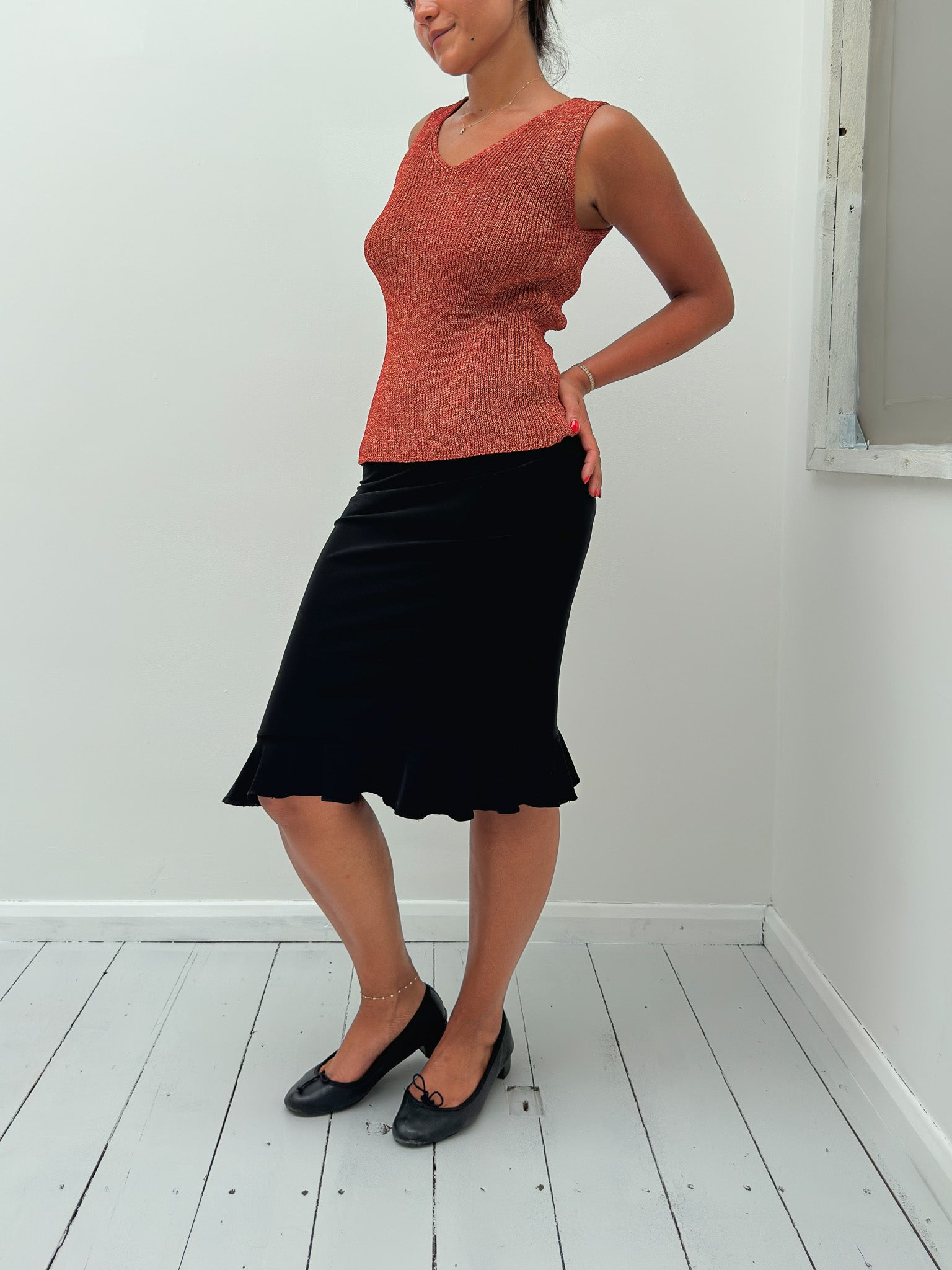 knit tank top — size S