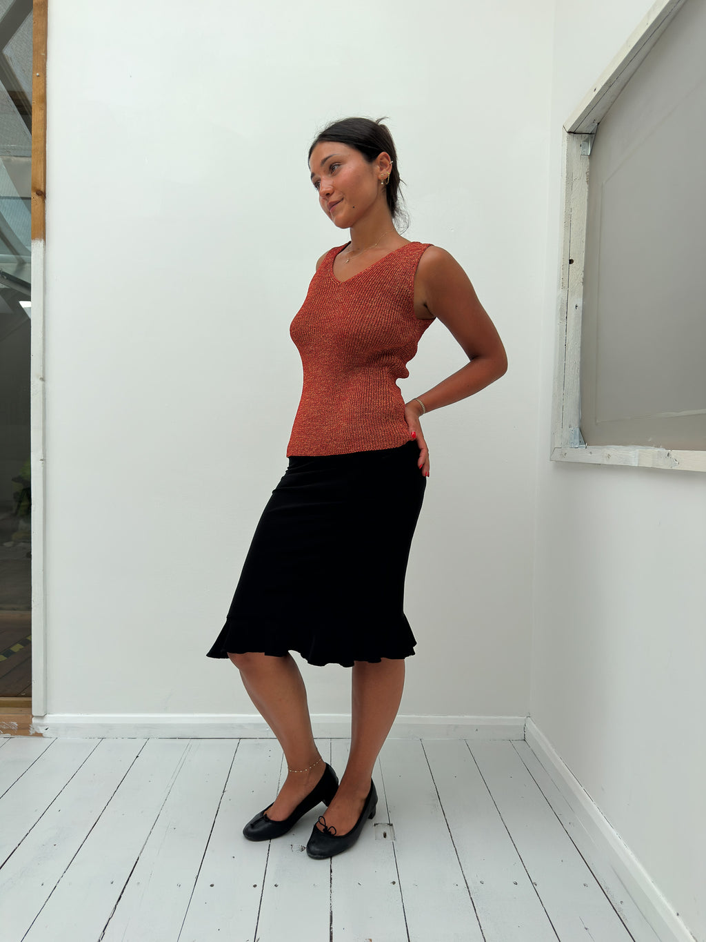 knit tank top — size S