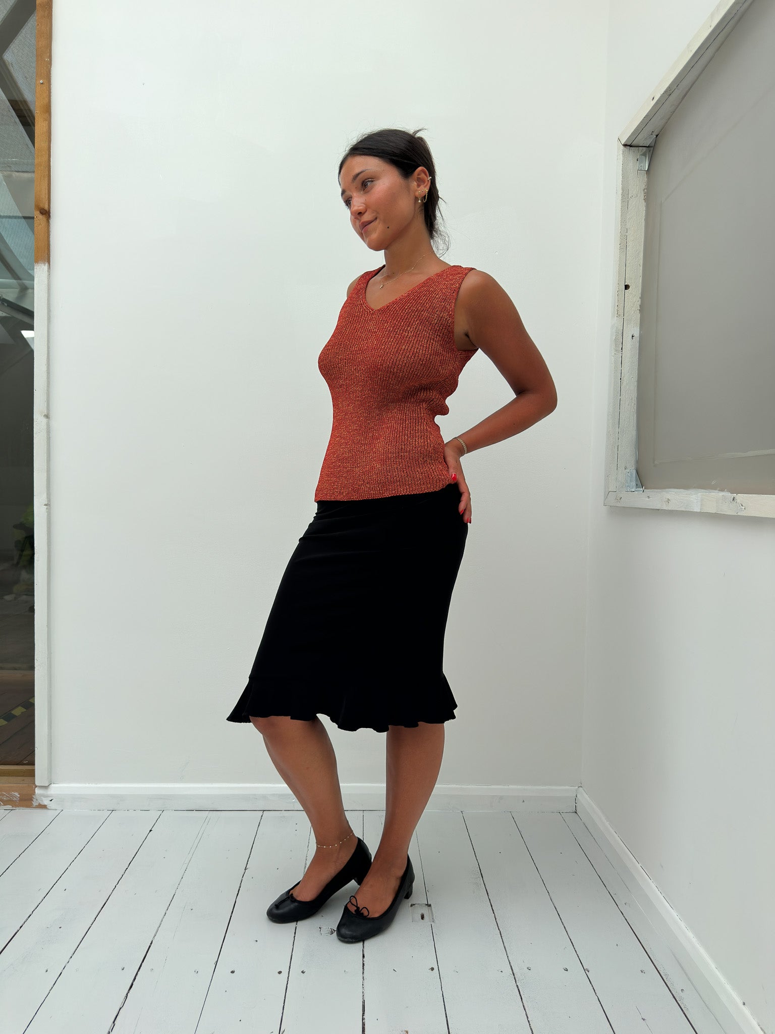 knit tank top — size S