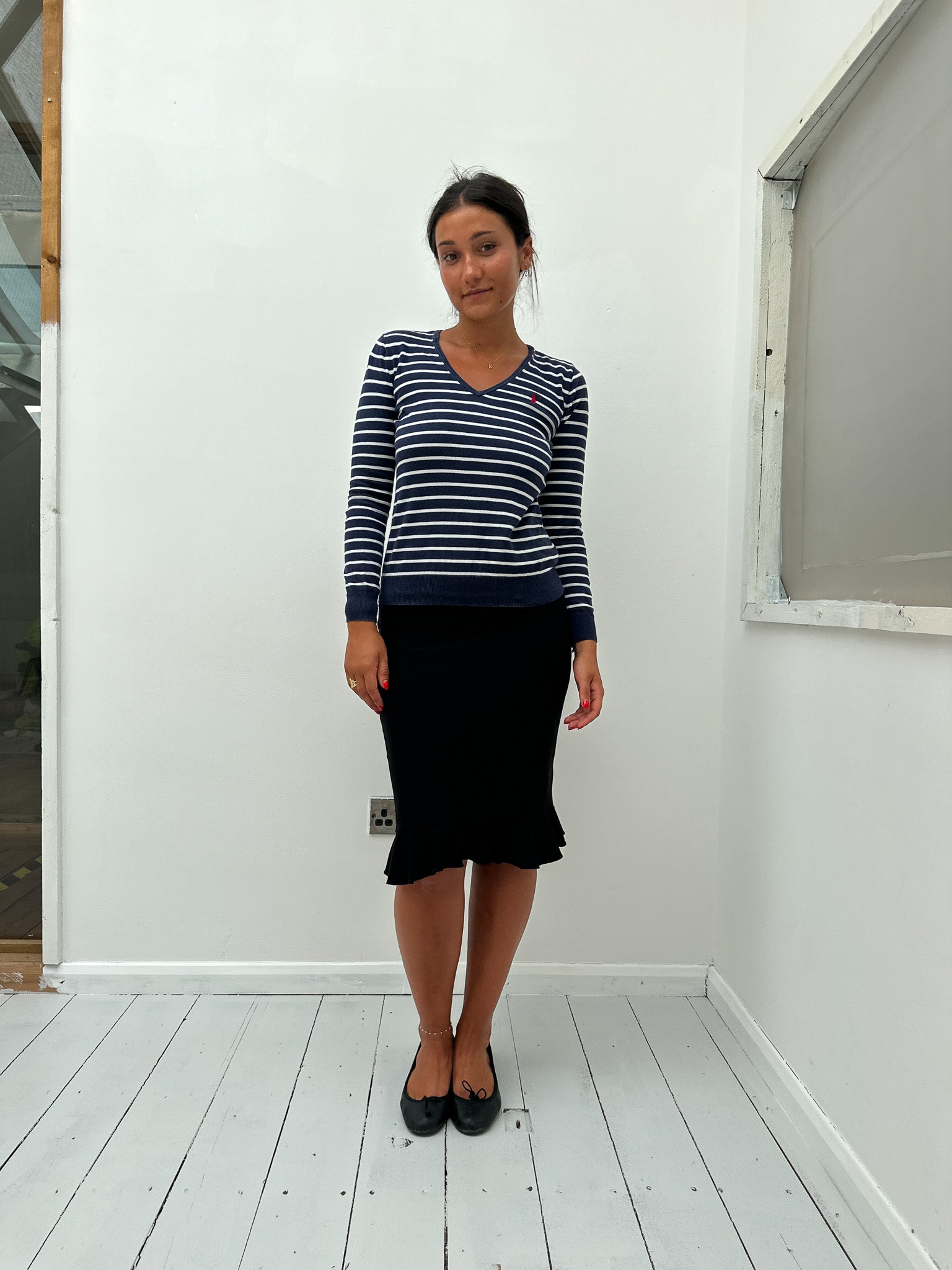 ralph lauren stripe knit — size XS