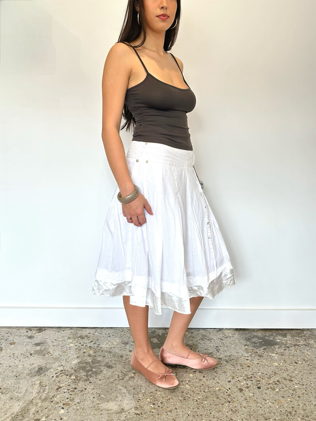 button boho skirt — size xs/s