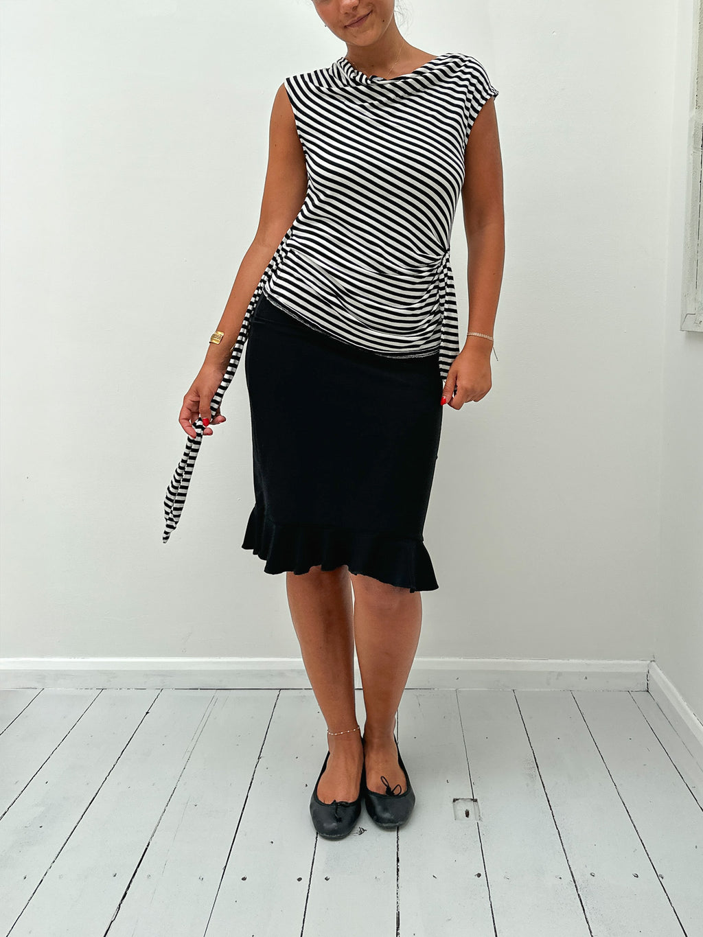 asymmetric stripe top — size S