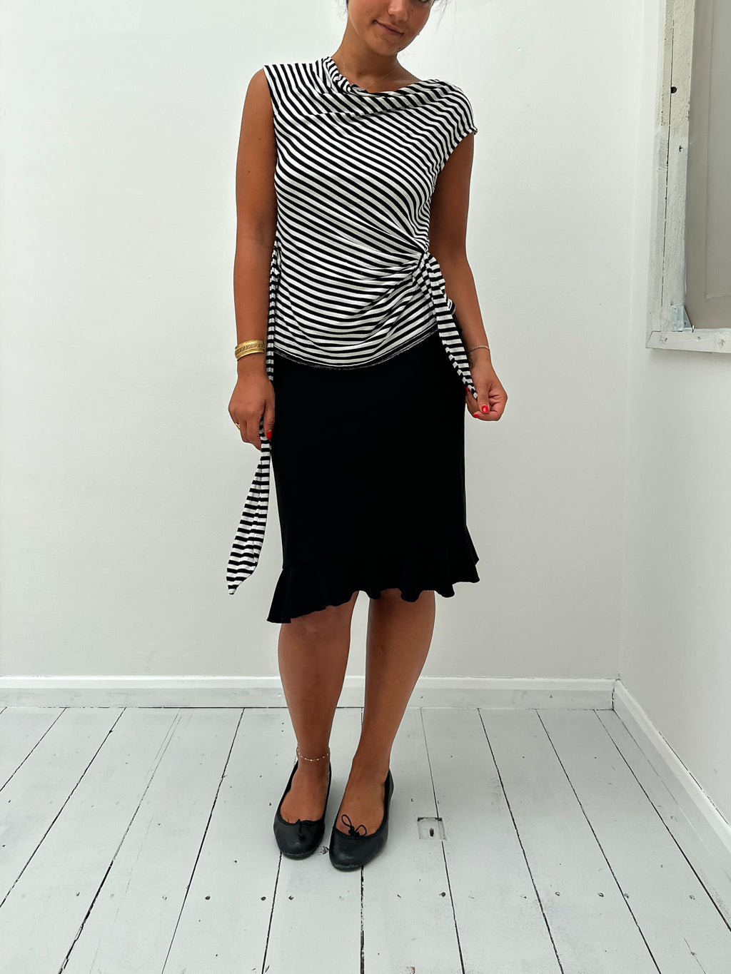 asymmetric stripe top — size S