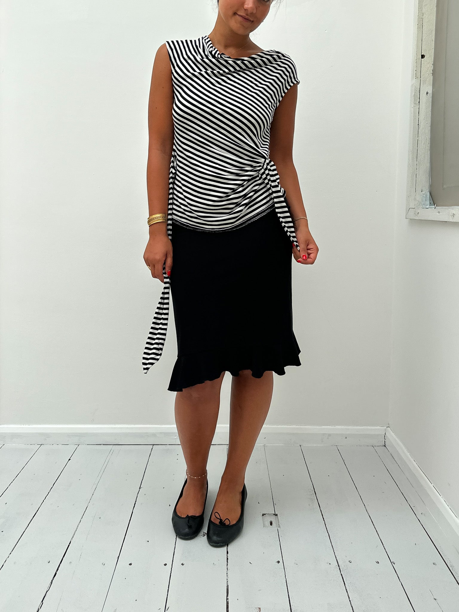 asymmetric stripe top — size S
