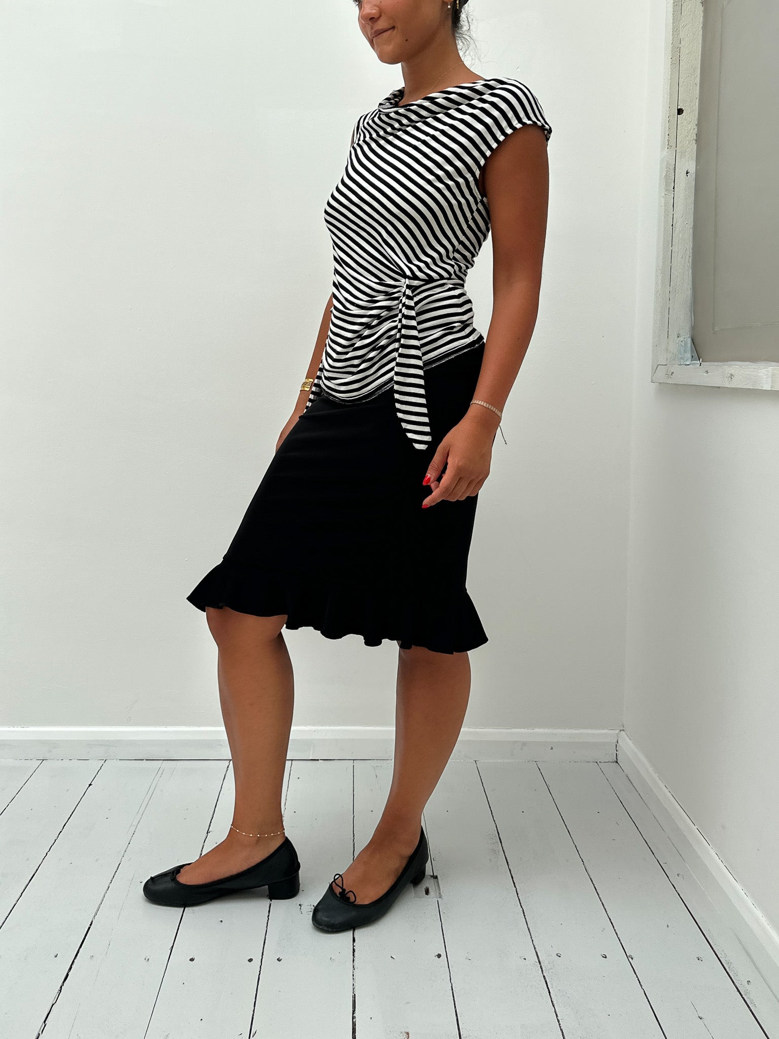 asymmetric stripe top — size S