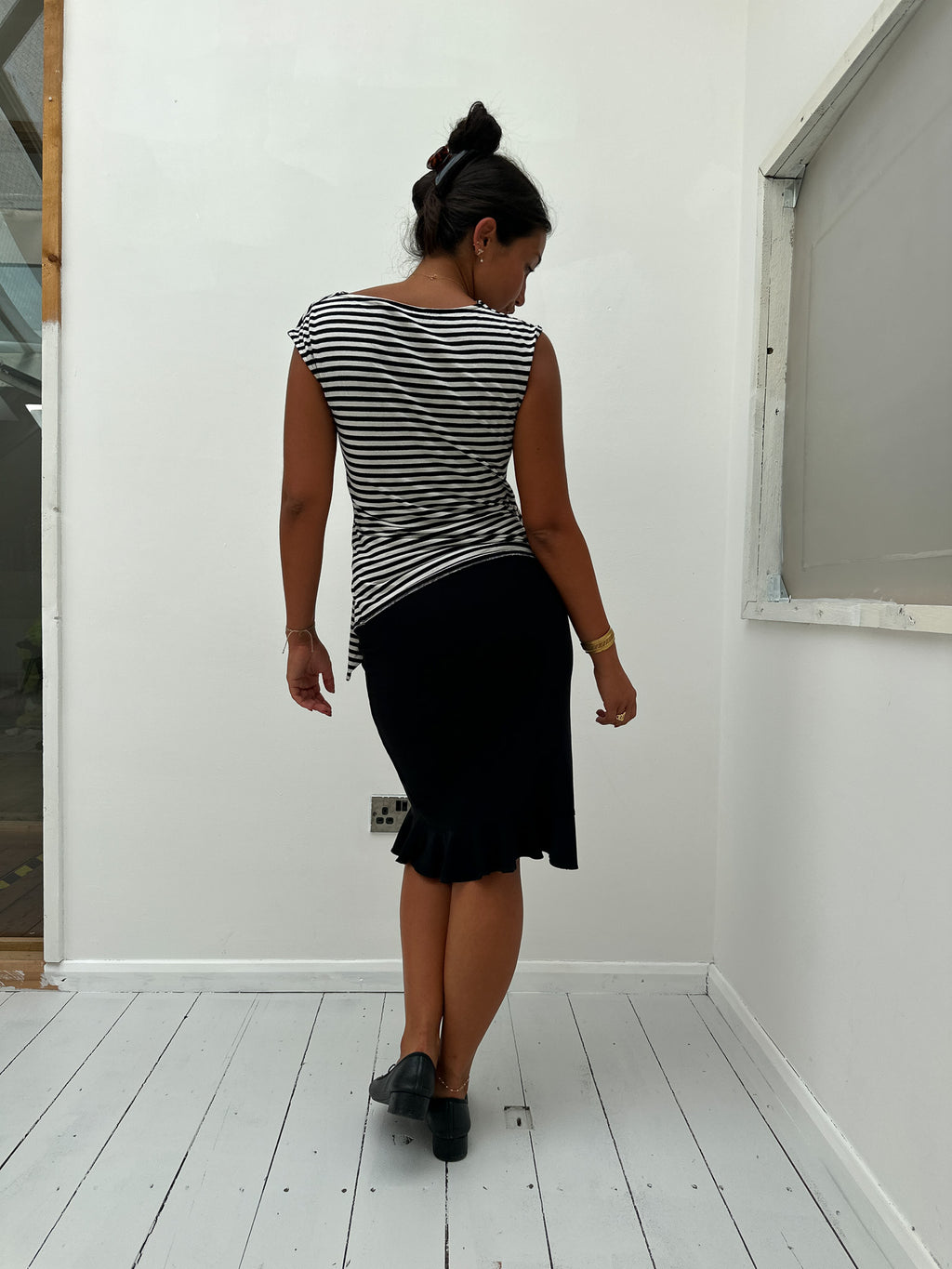 asymmetric stripe top — size S