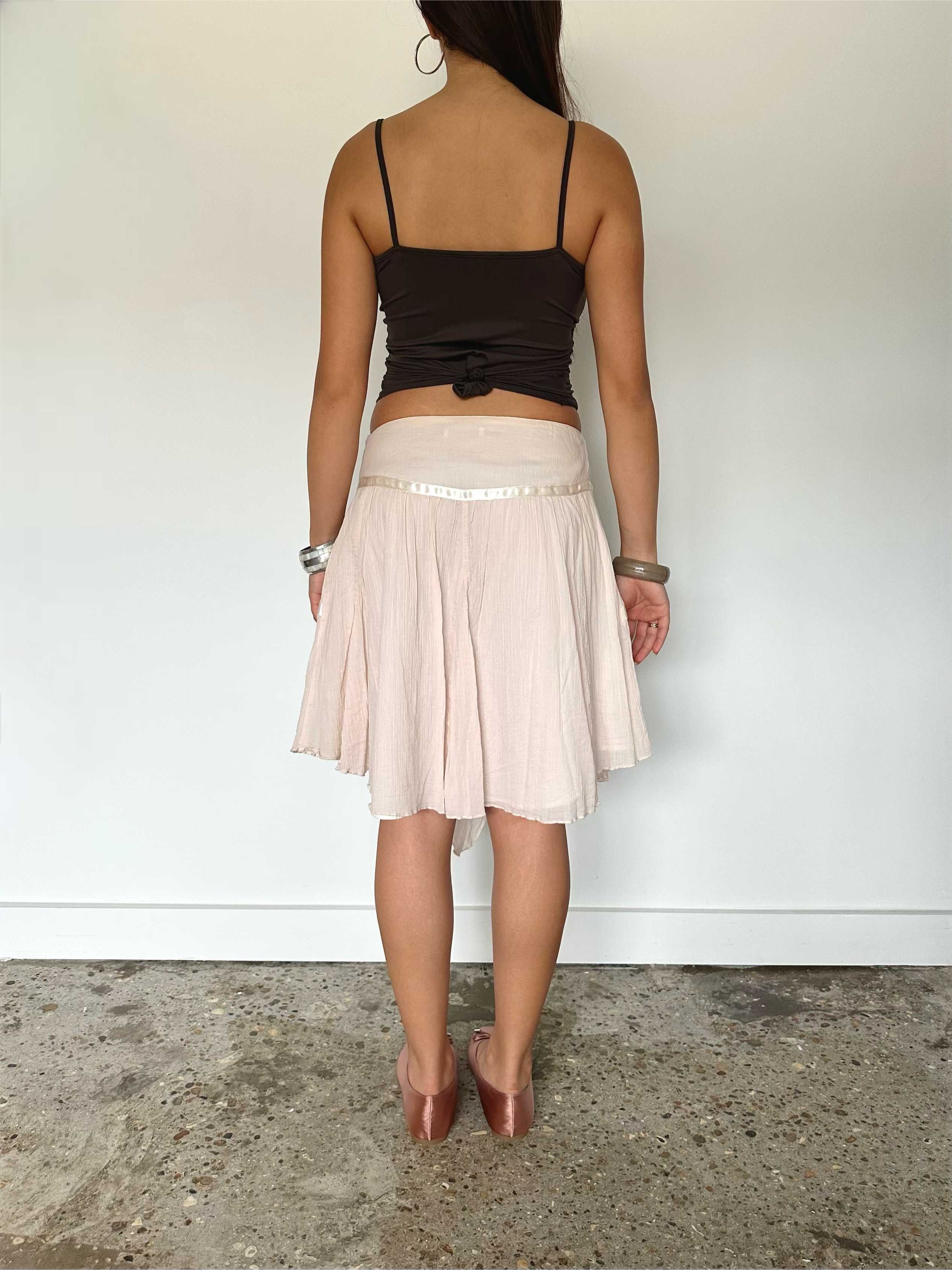 asymmetric midi skirt — size s