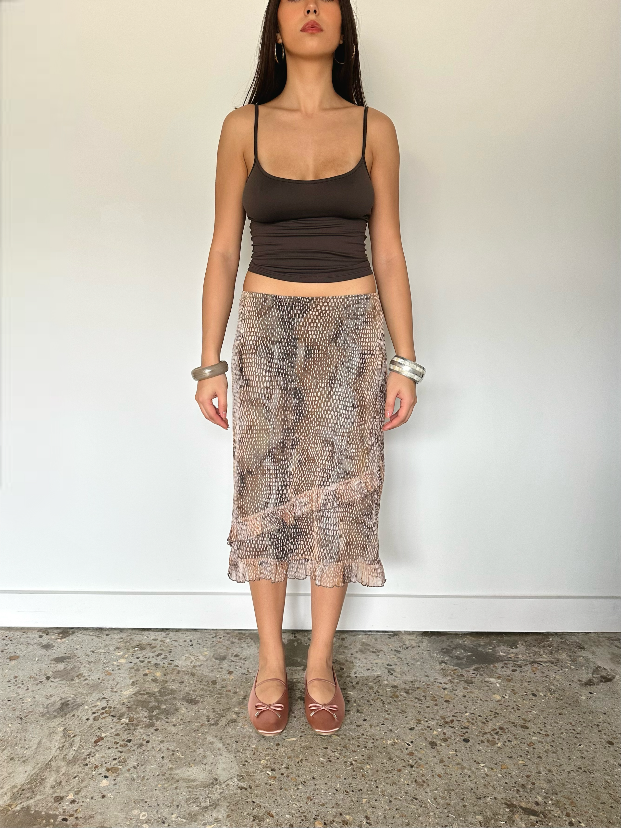 fawn print skirt — size xs/s