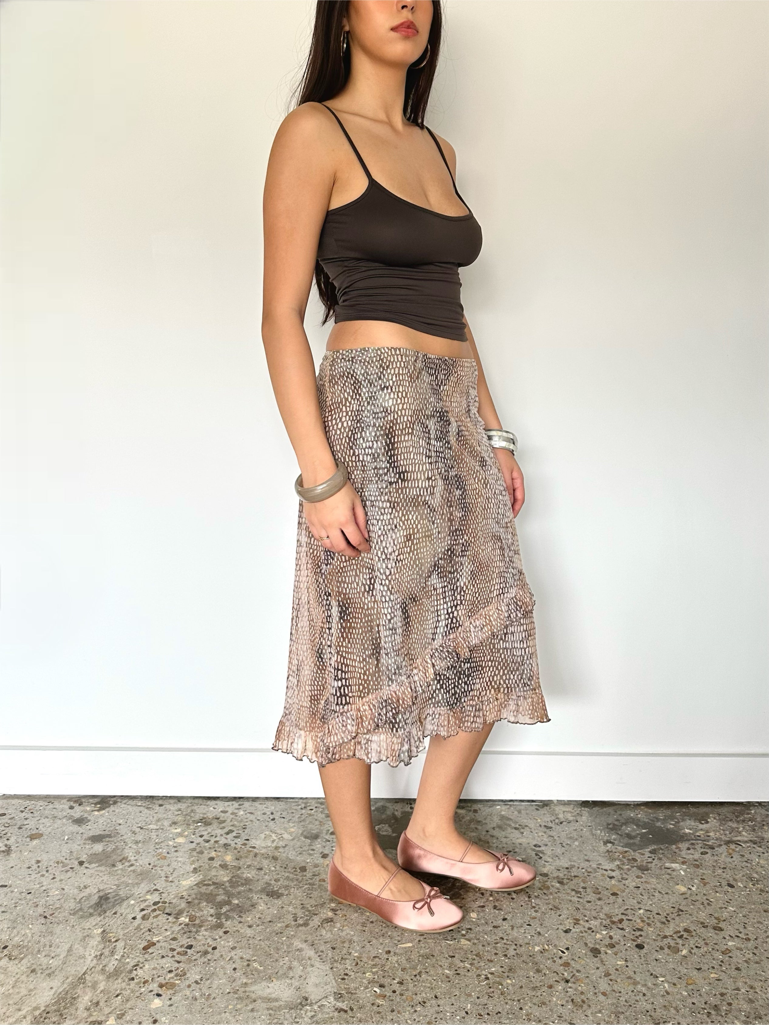 fawn print skirt — size xs/s