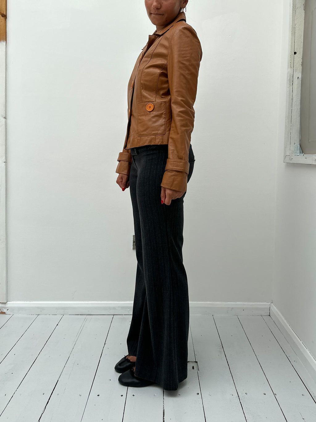leather jacket — size S