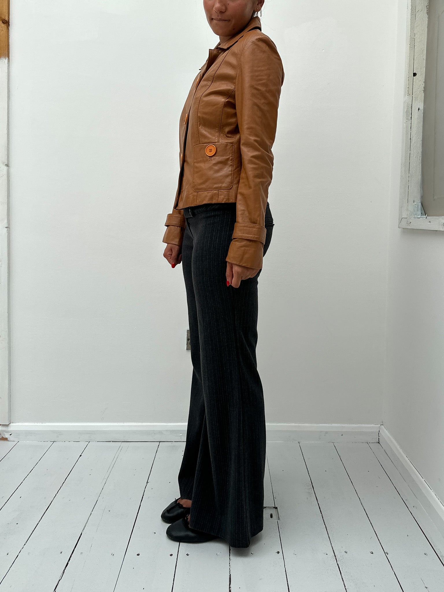 leather jacket — size S