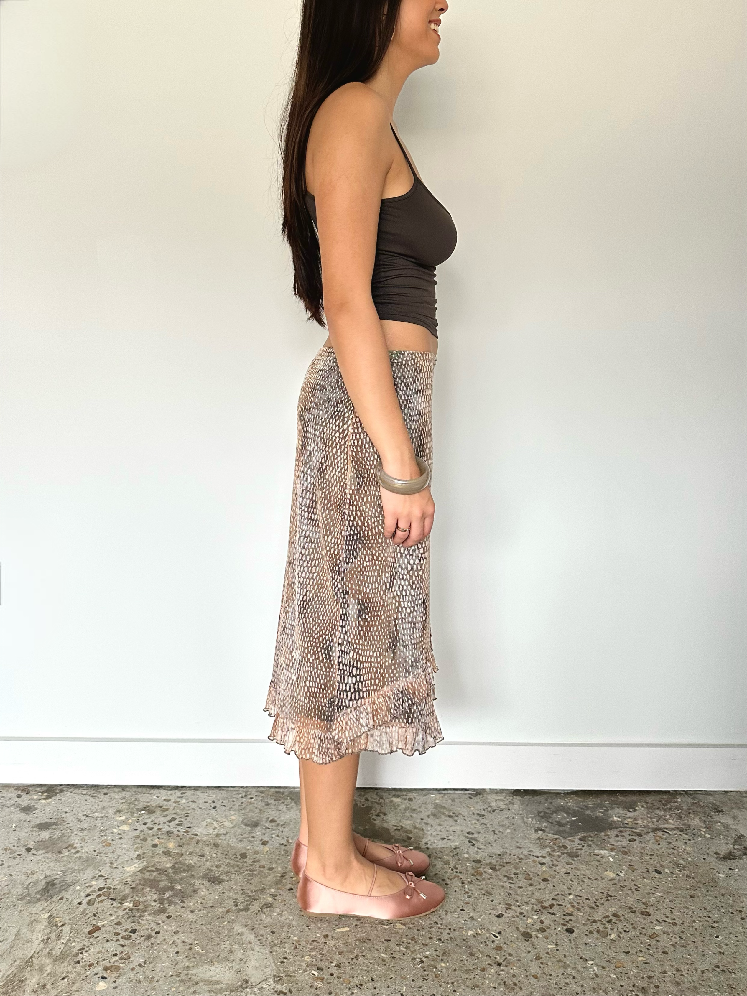 fawn print skirt — size xs/s