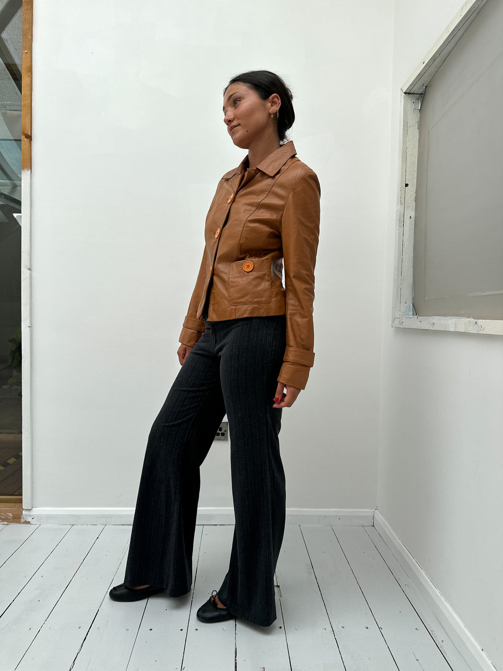 leather jacket — size S