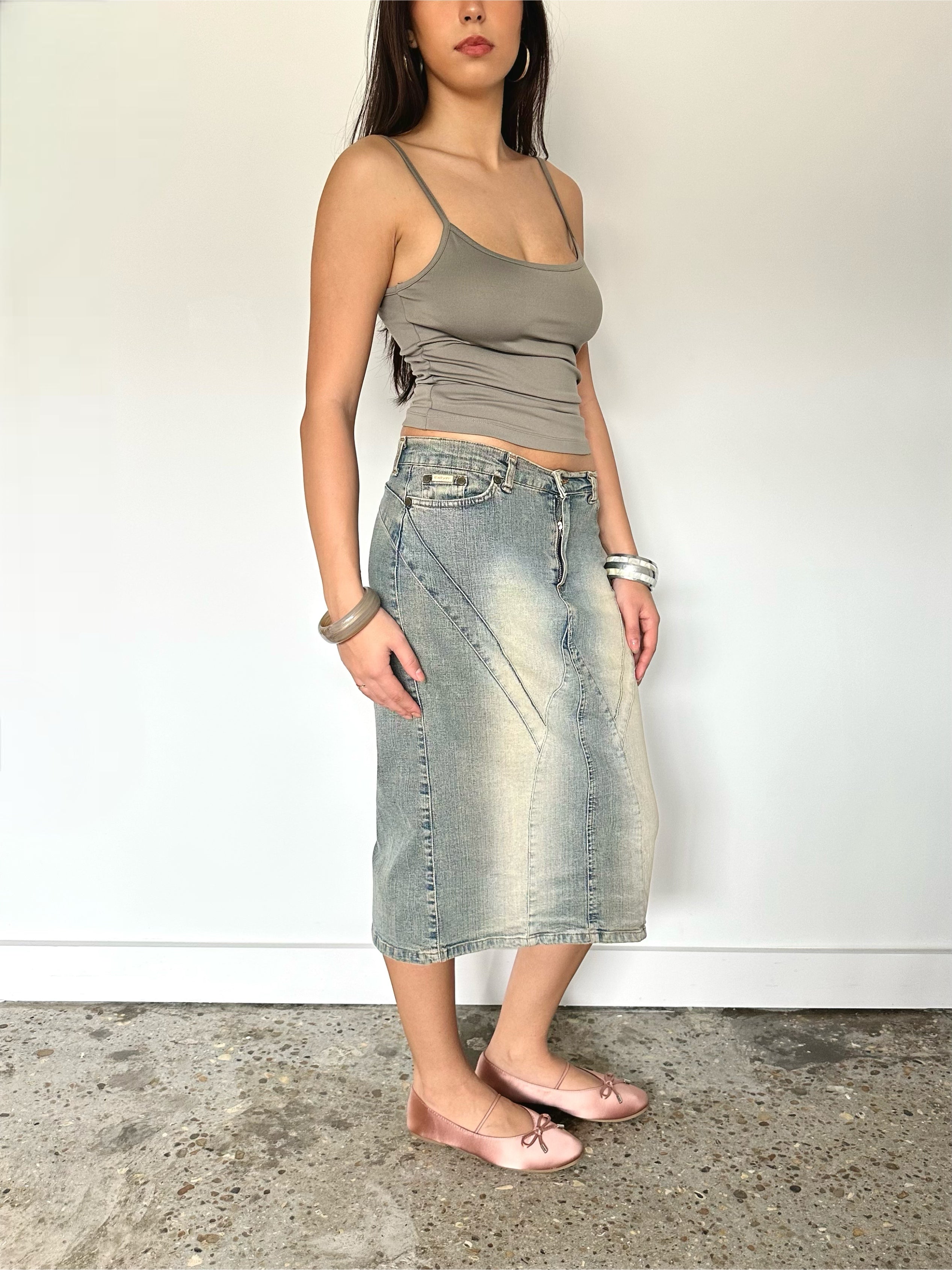 denim skirt — size xs