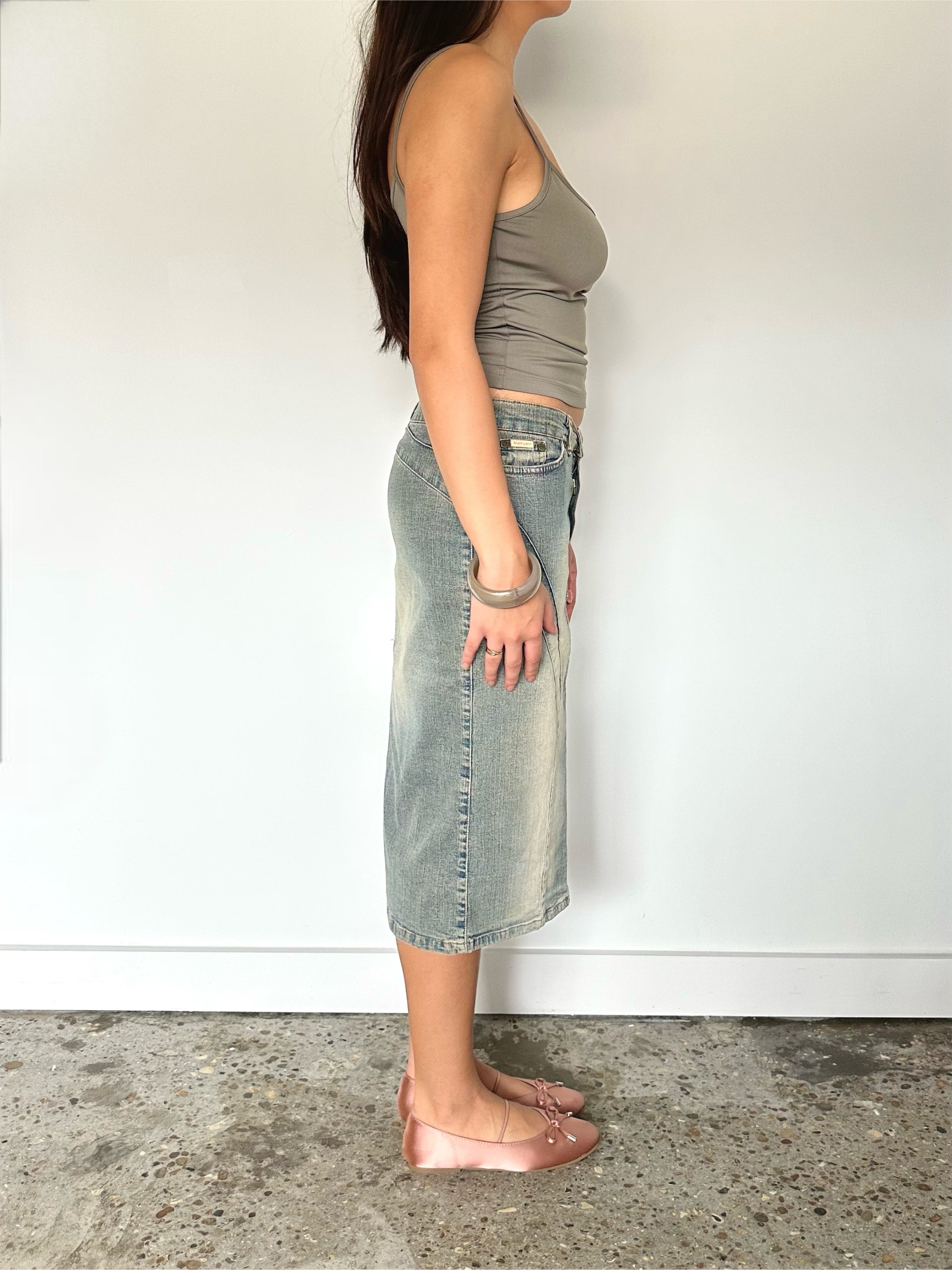 denim skirt — size xs
