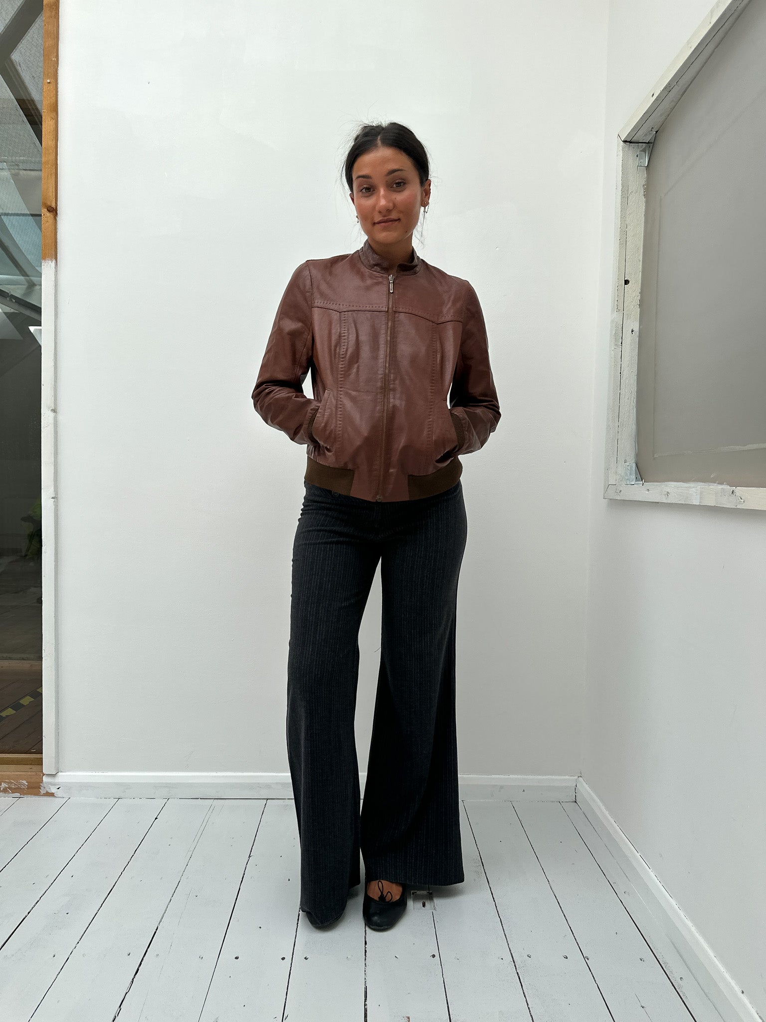 leather jacket — size S