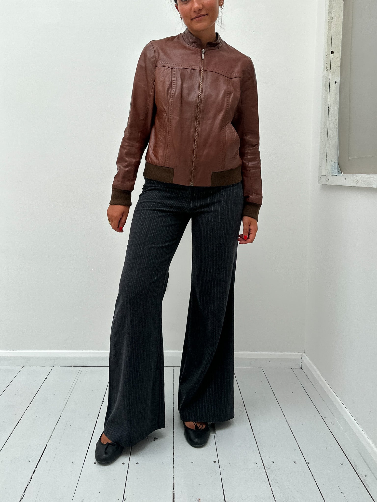 leather jacket — size S