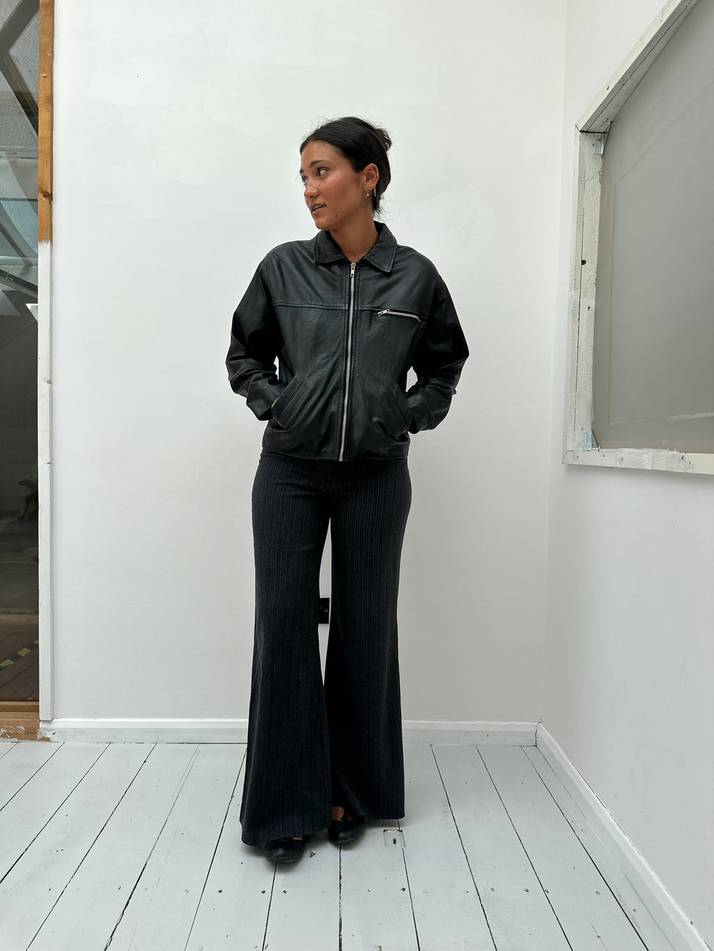 leather jacket — size S