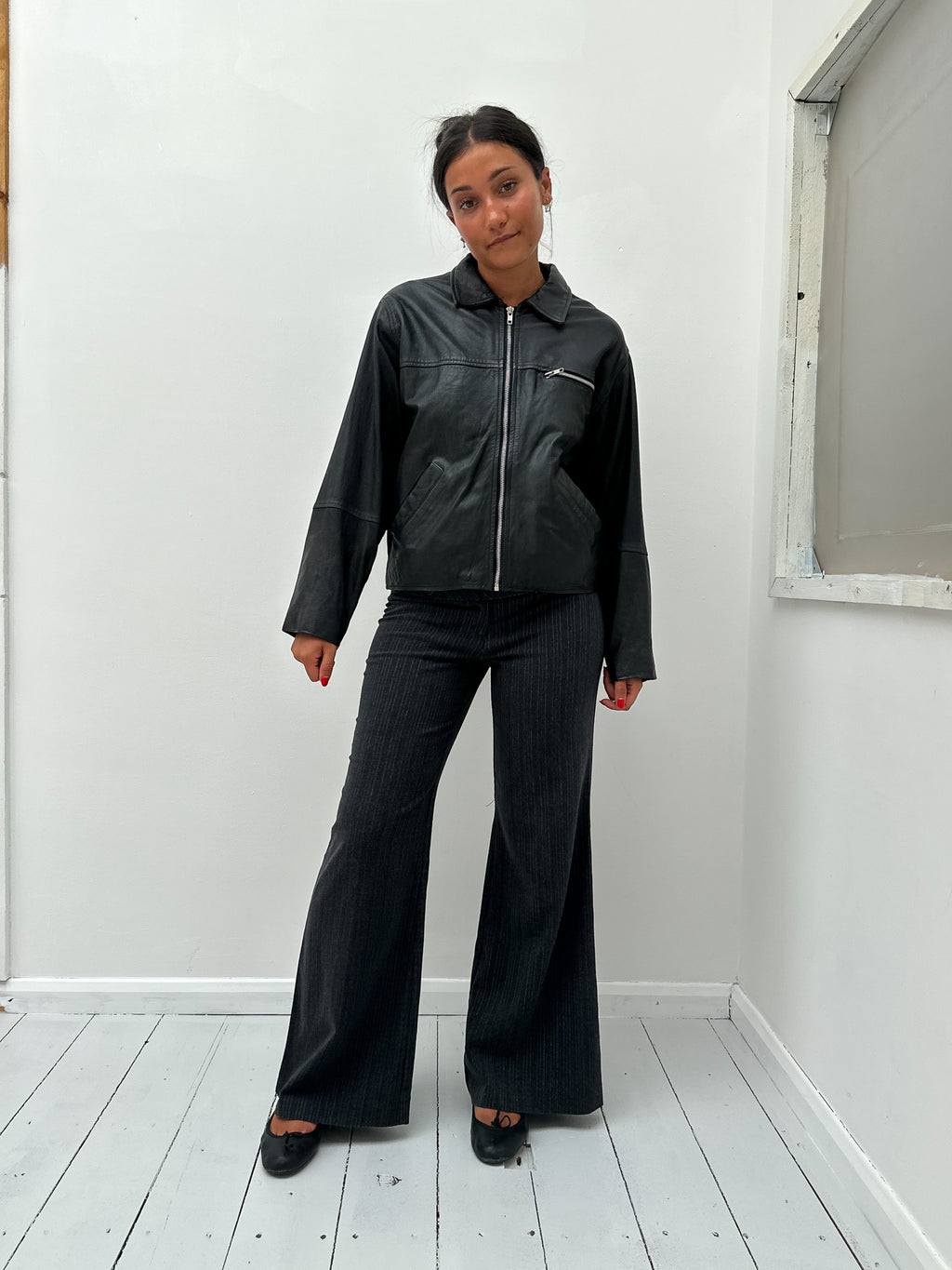 leather jacket — size S