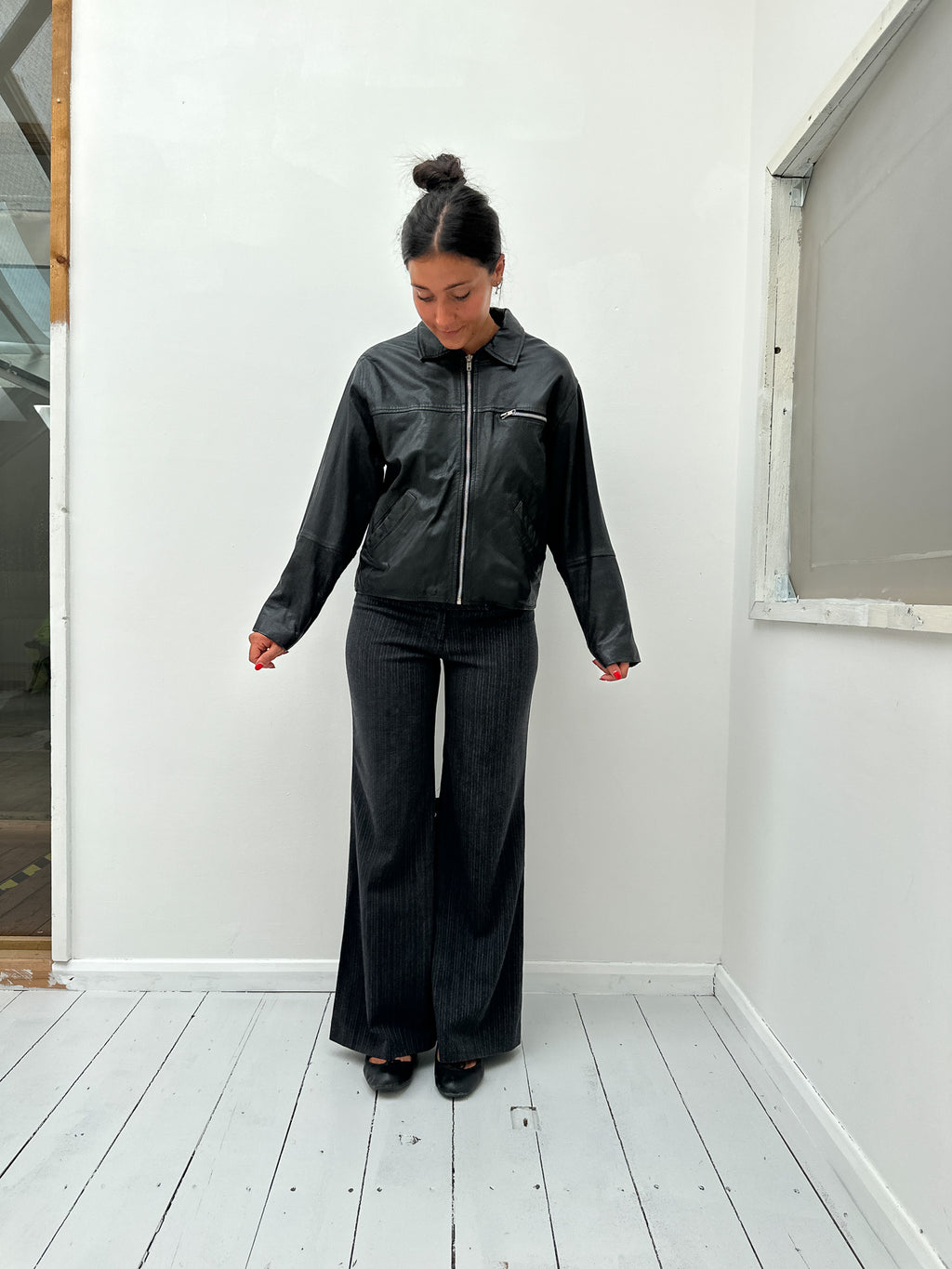 leather jacket — size S