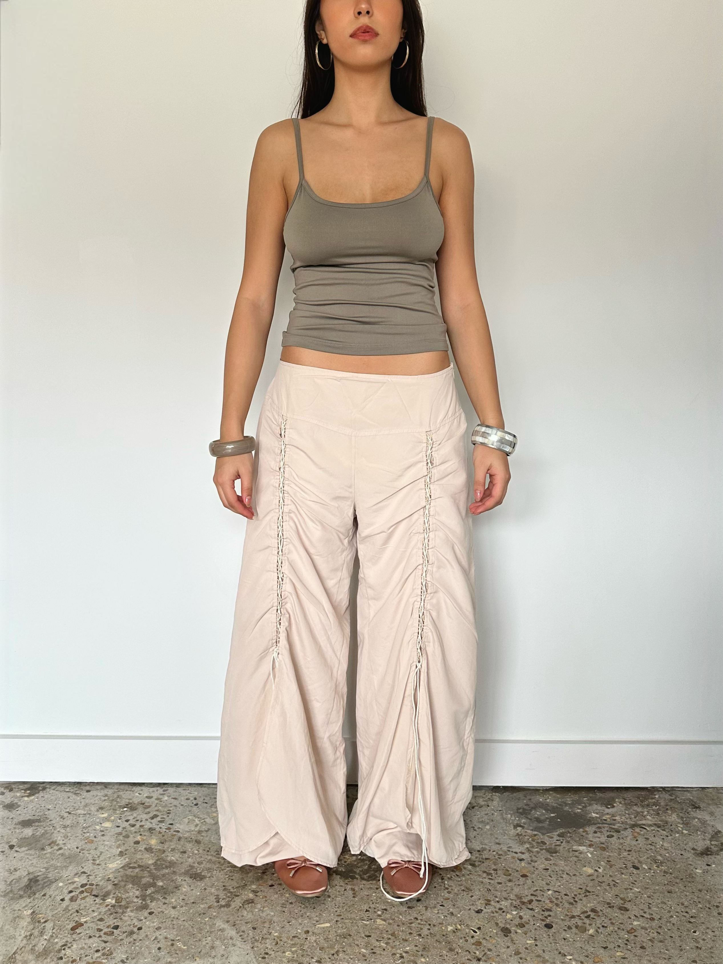 lace up trousers — size m