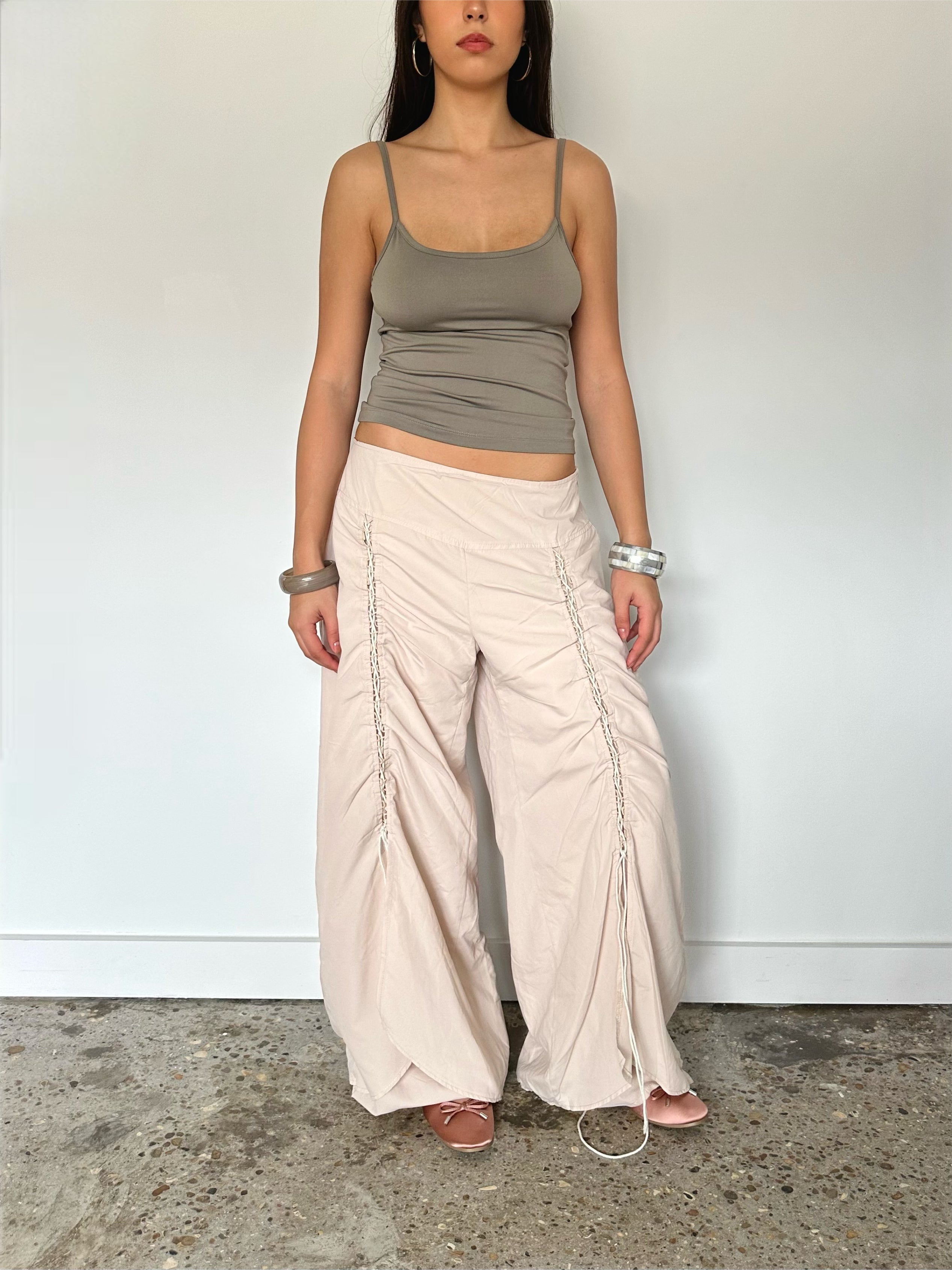 lace up trousers — size m