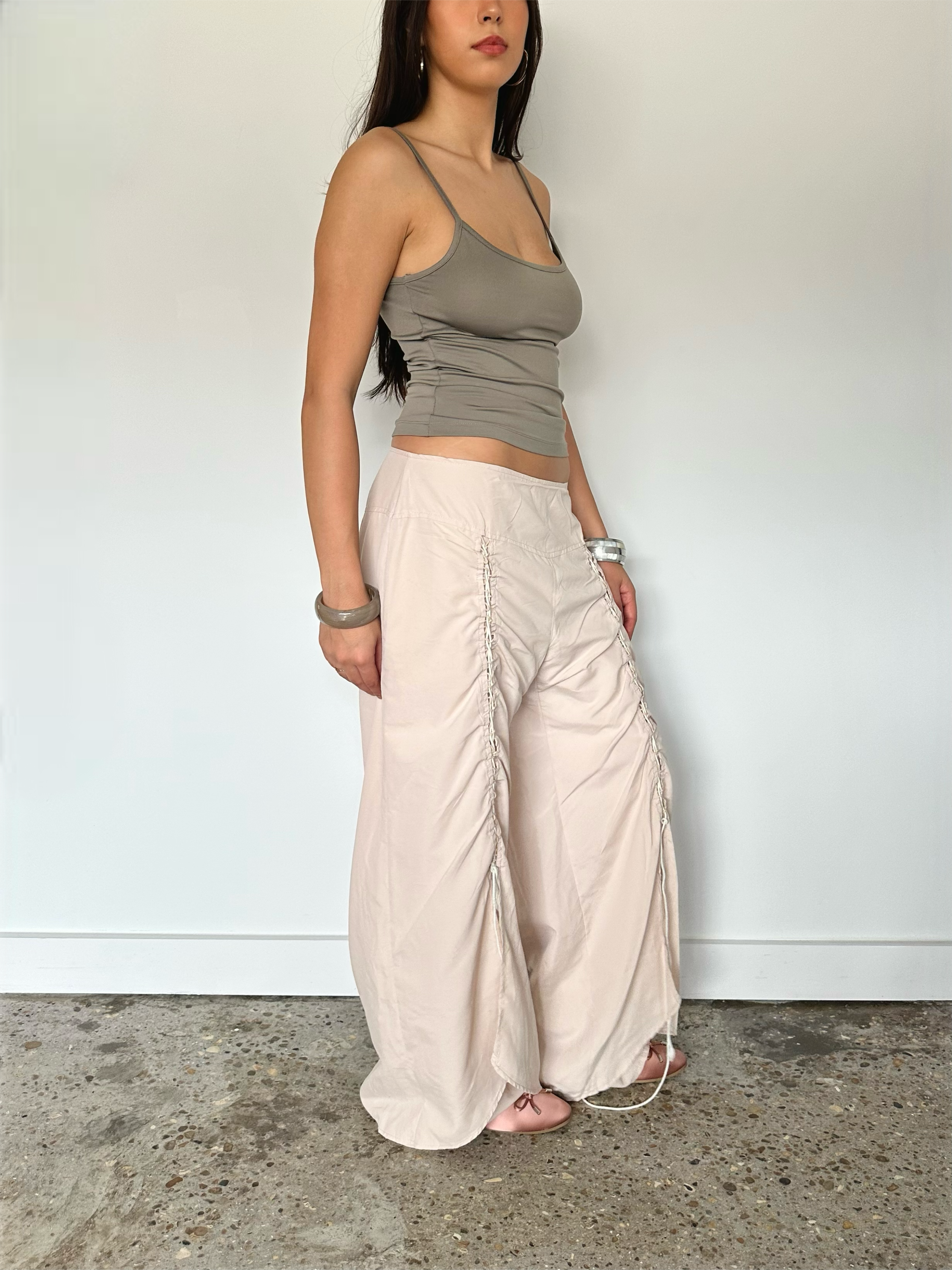 lace up trousers — size m