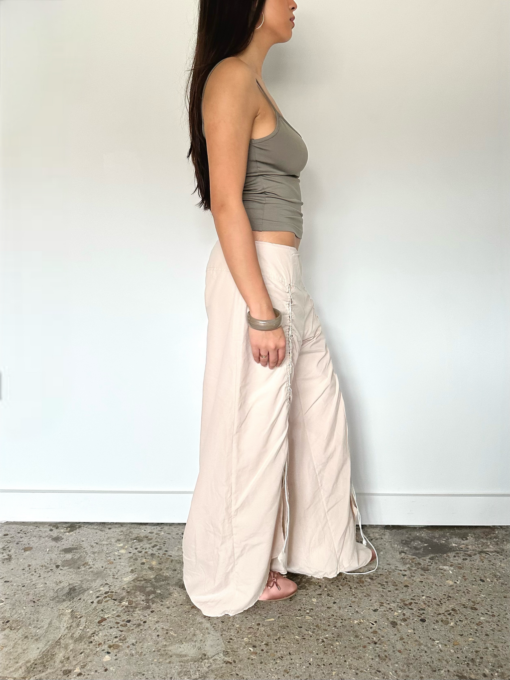 lace up trousers — size m