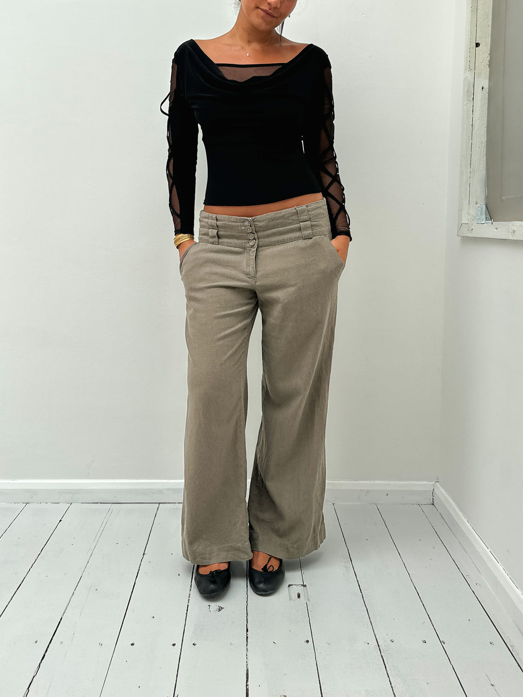 cowl neck long sleeve — size S