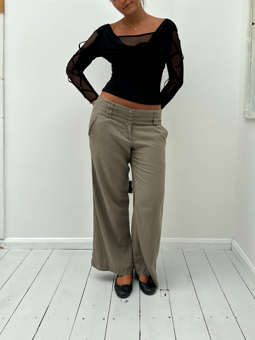 cowl neck long sleeve — size S