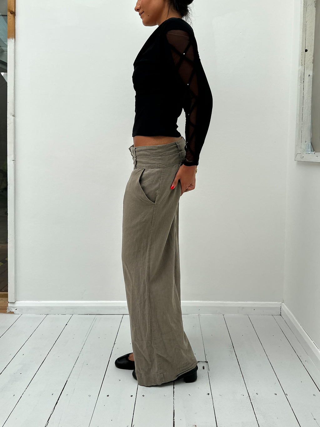 cowl neck long sleeve — size S