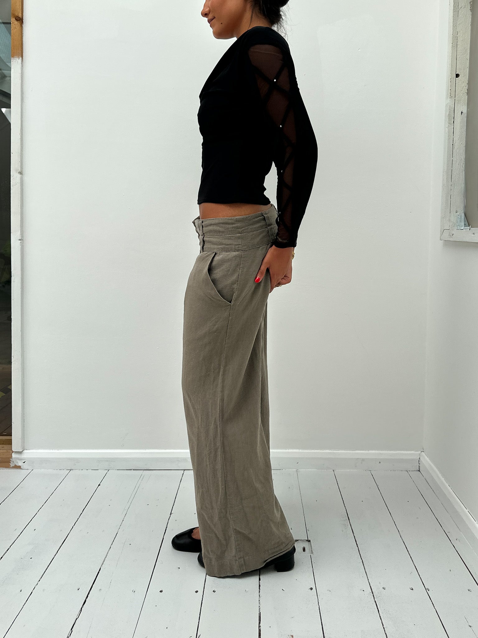 cowl neck long sleeve — size S