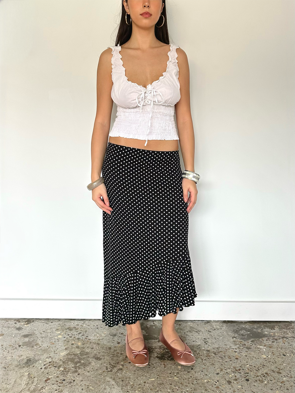 polka dot skirt — size xs/s